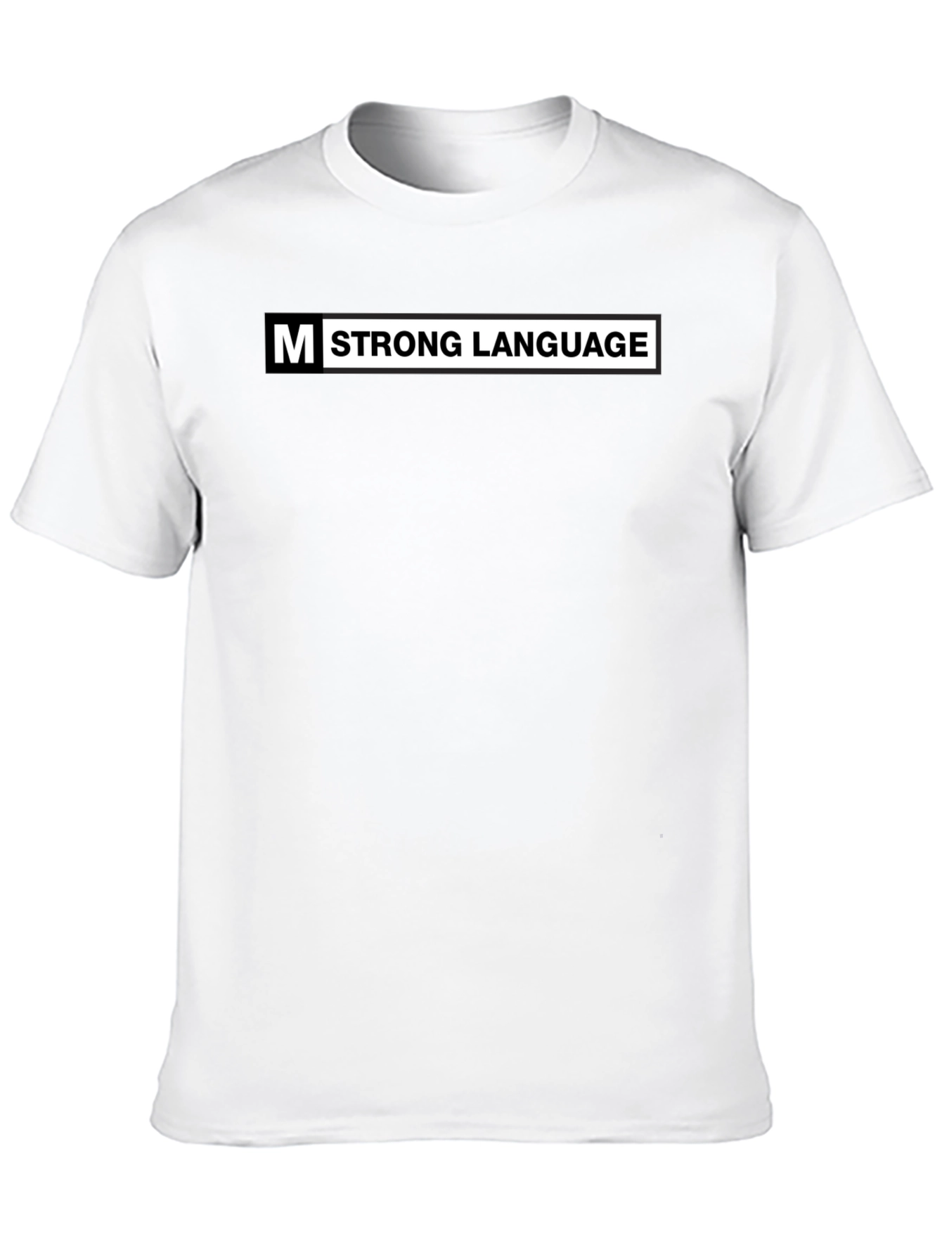 Black Strong Language Graphic Print Men's T-Shirt view 10