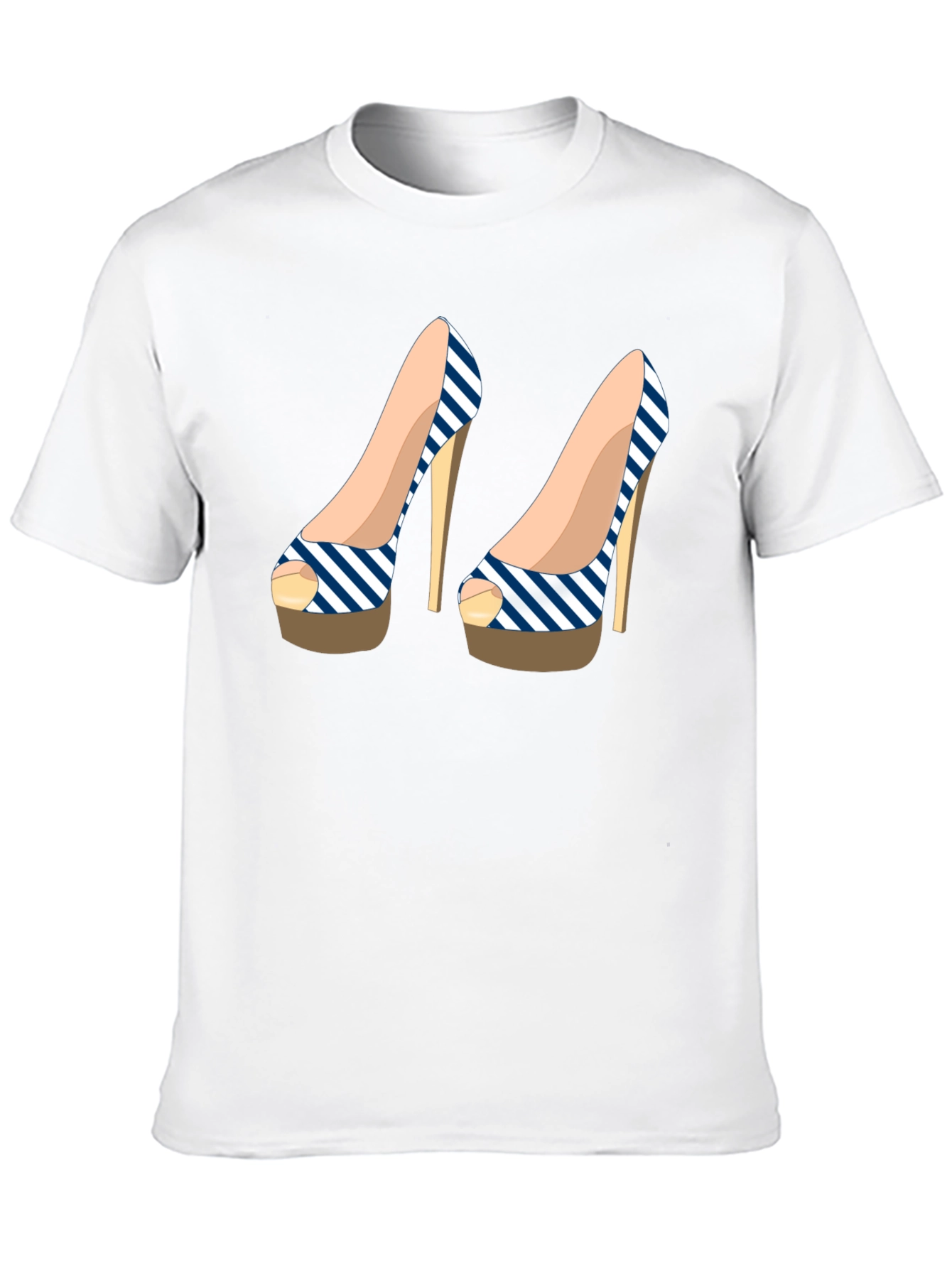 Black Stylish Heel Print Black T-Shirt for Fashionistas view 10