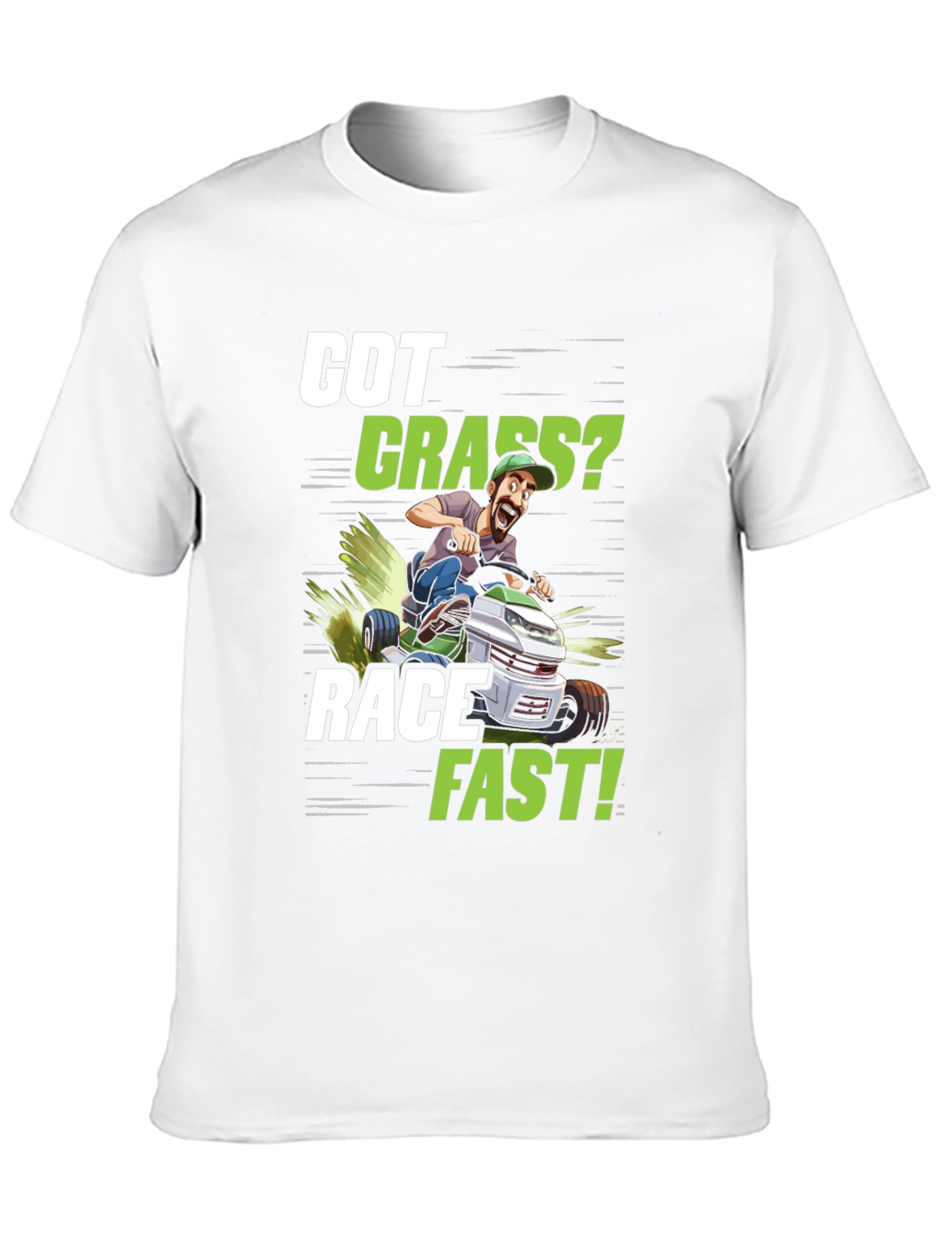 Black Got Grass? Funny Lawn Mower Racing T-Shirt view 10
