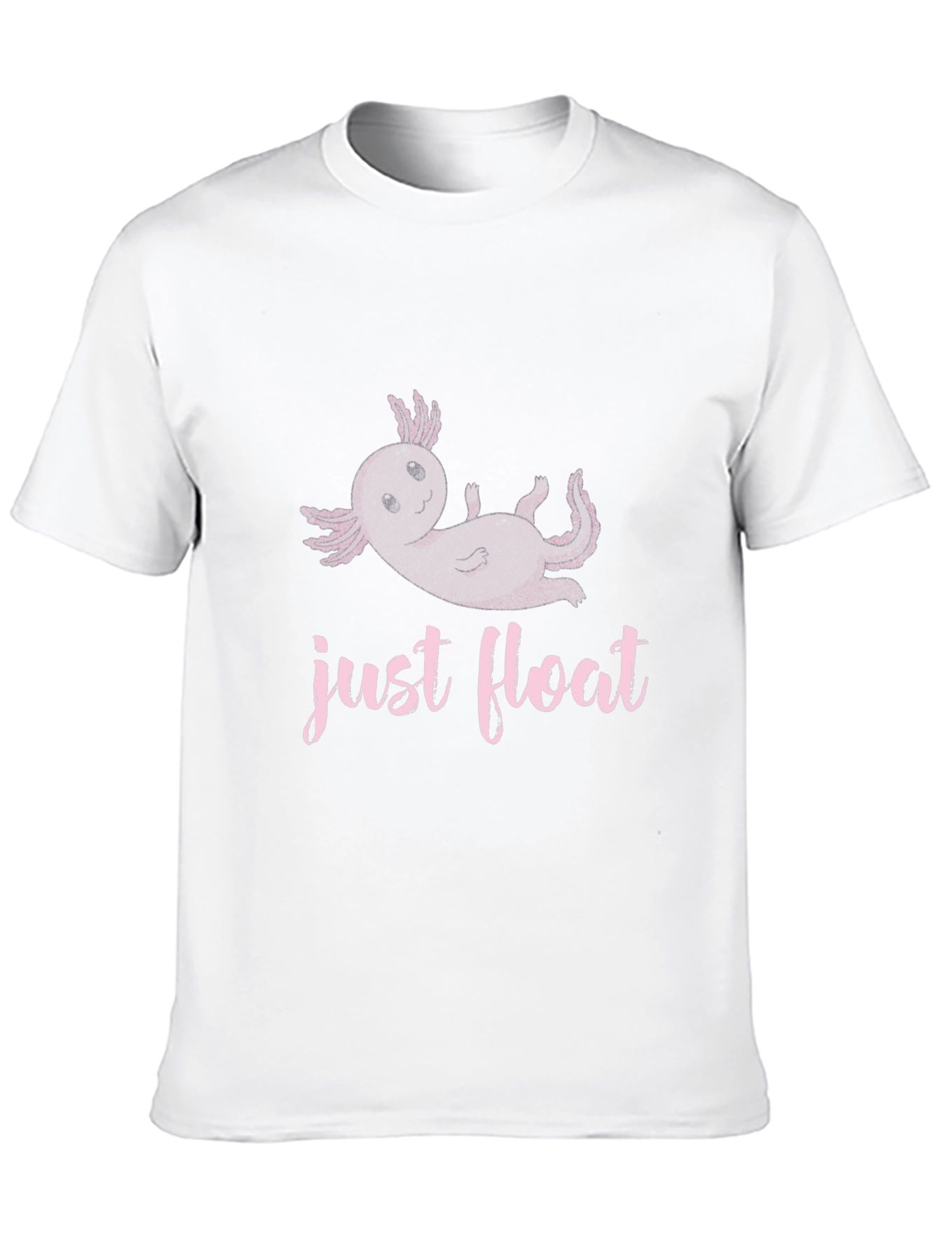 Black Just Float Axolotl Black T-Shirt view 10