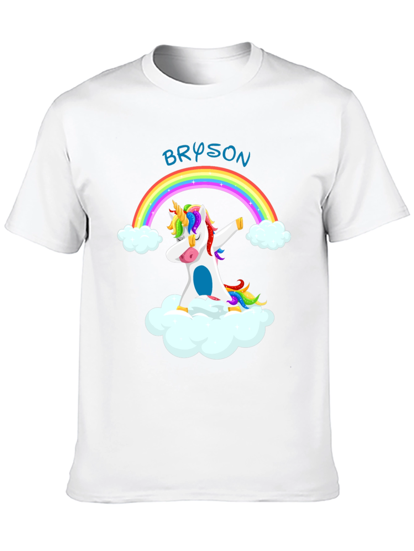 Black Bryson's Unicorn Dab T-Shirt - Custom Rainbow Tee view 10