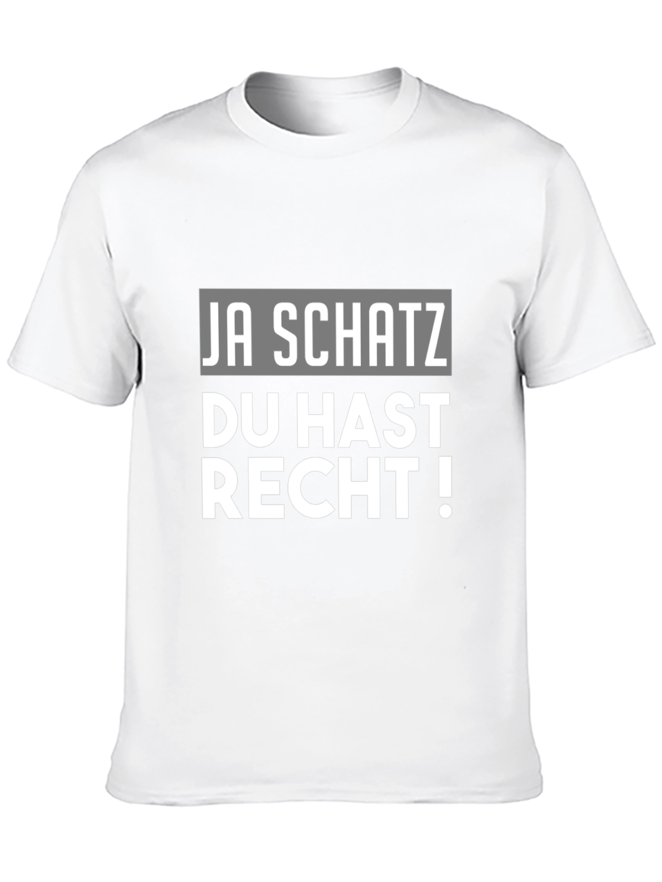 Black Ja Schatz Du Hast Recht! Men's Black T-Shirt view 10
