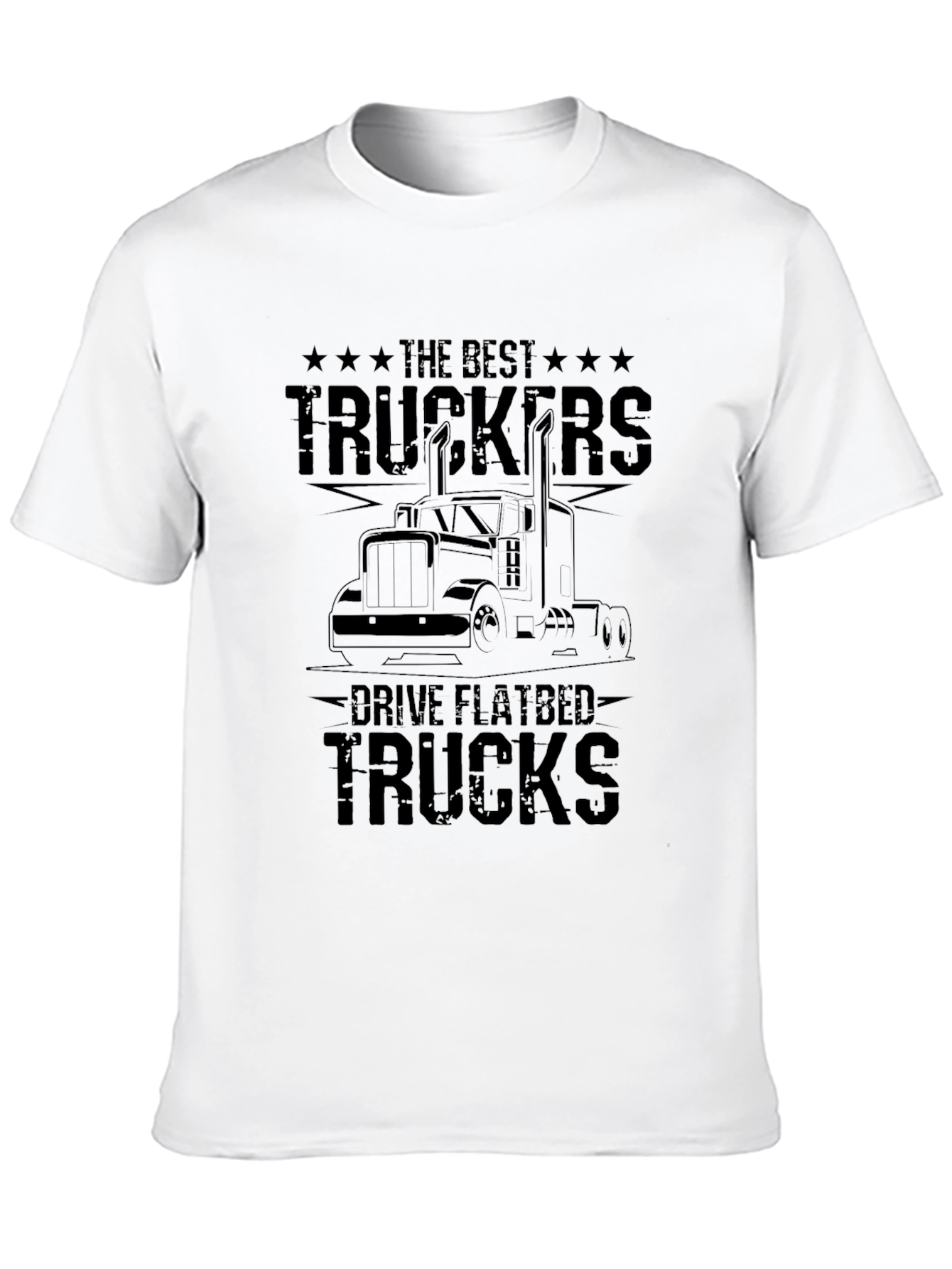 Black The Best Truckers Drive Flatbed Trucks T-Shirt view 10
