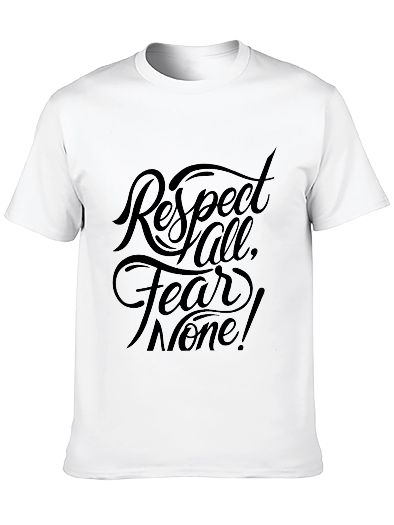 Black Respect All, Fear None Black Graphic Tee view 10