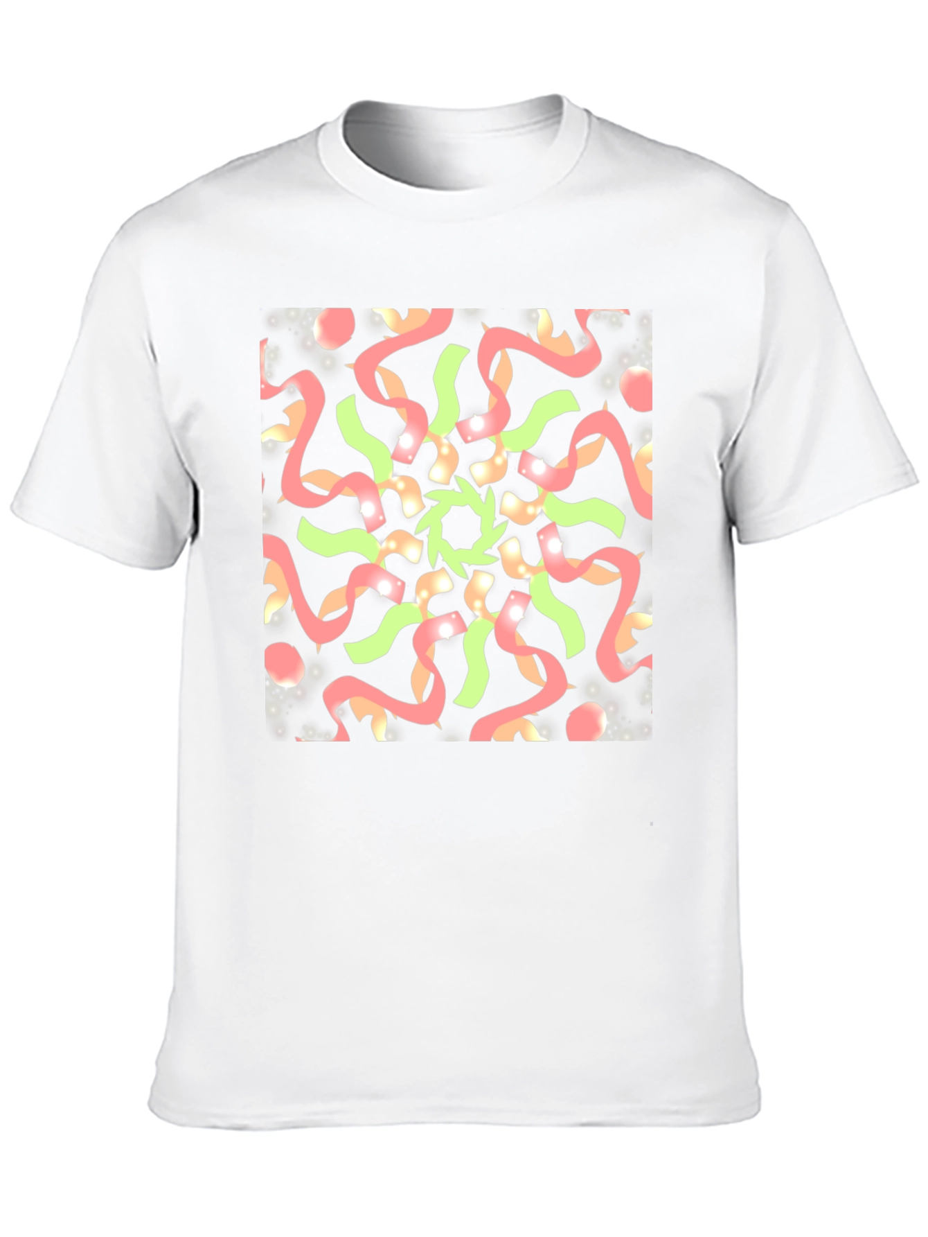 Black Abstract Graphic Print Black T-Shirt view 10