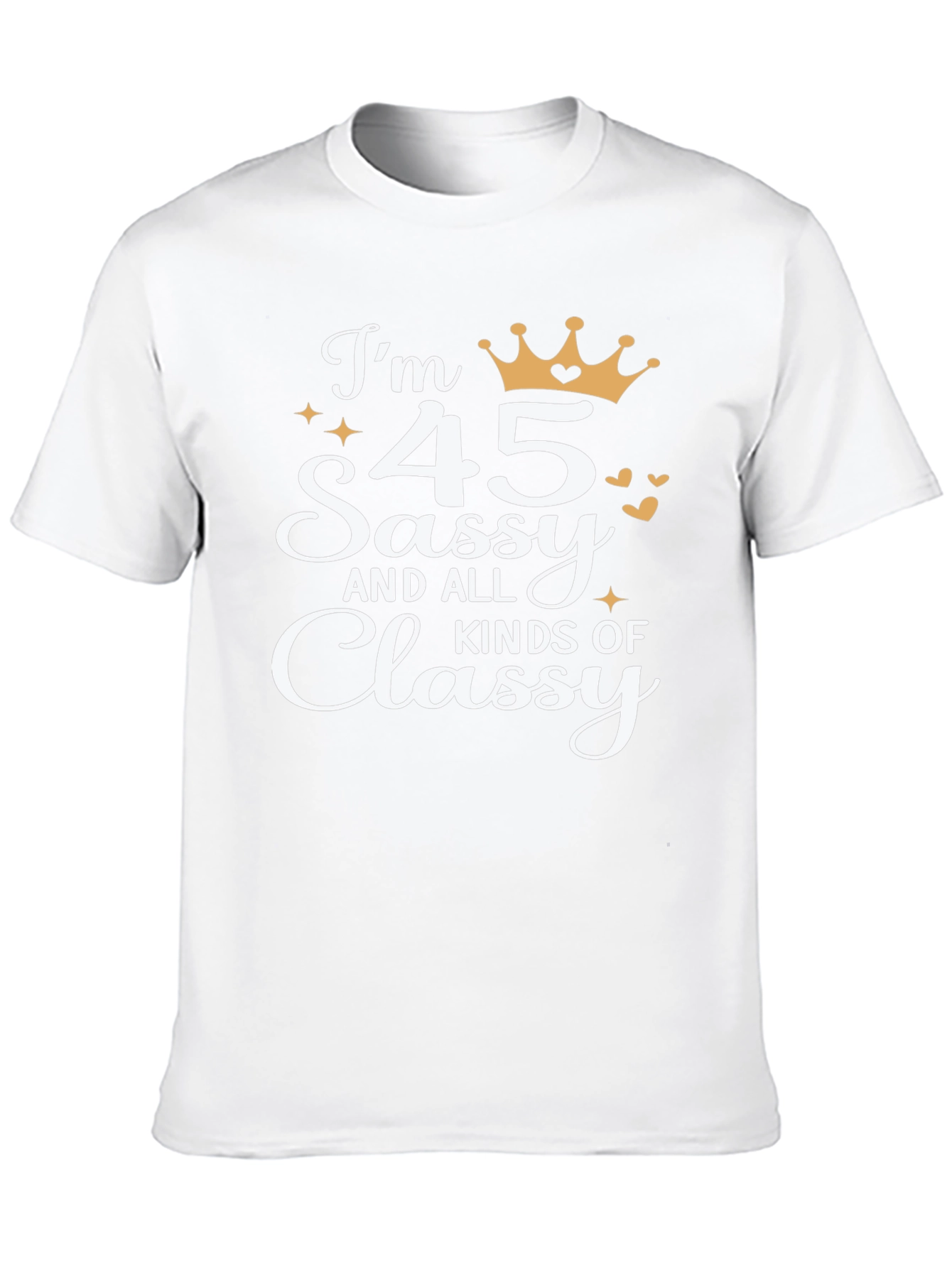 Black Sassy & Classy 45th Birthday Graphic Tee view 10