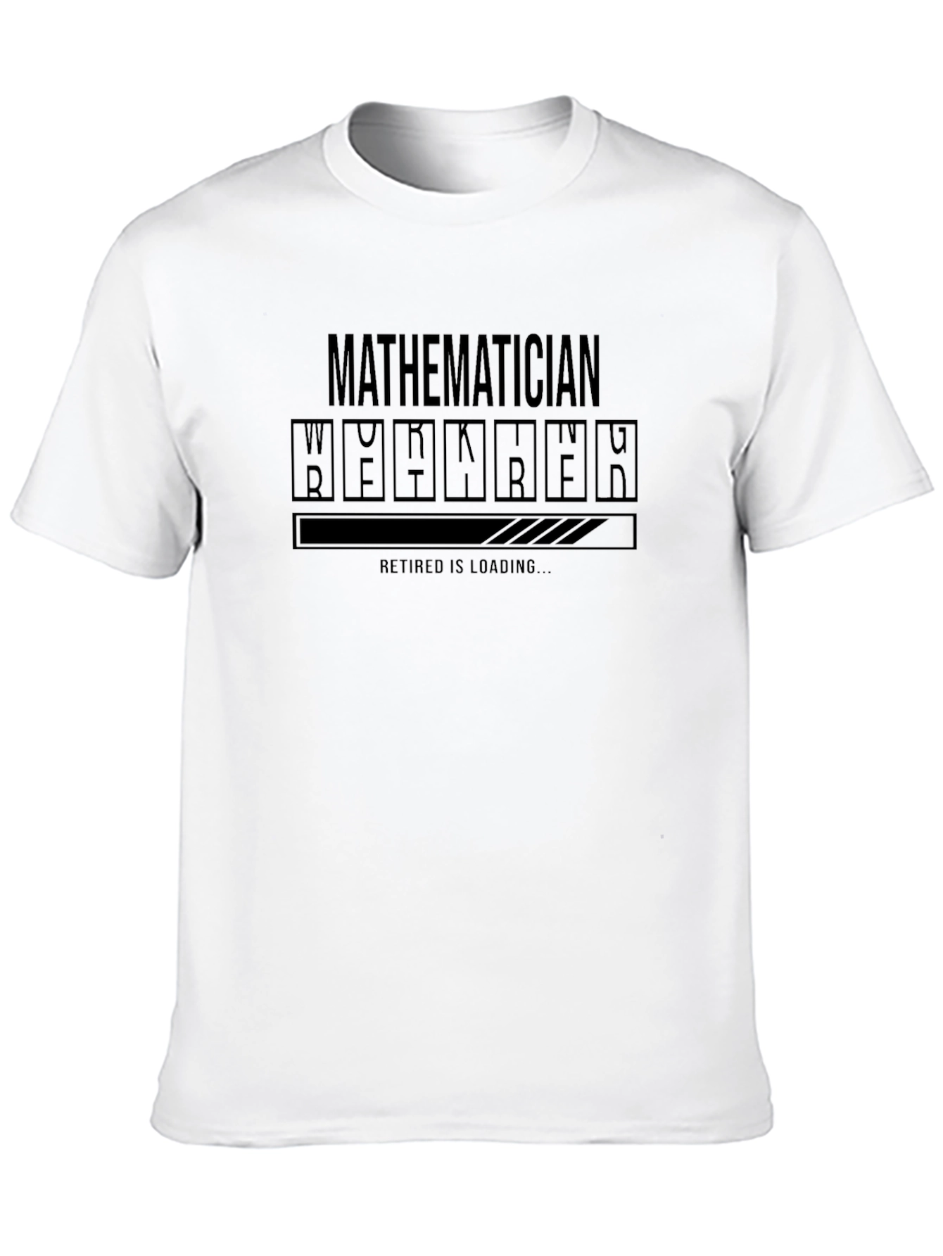 Black Mathematician Retirement Loading Black T-Shirt view 10