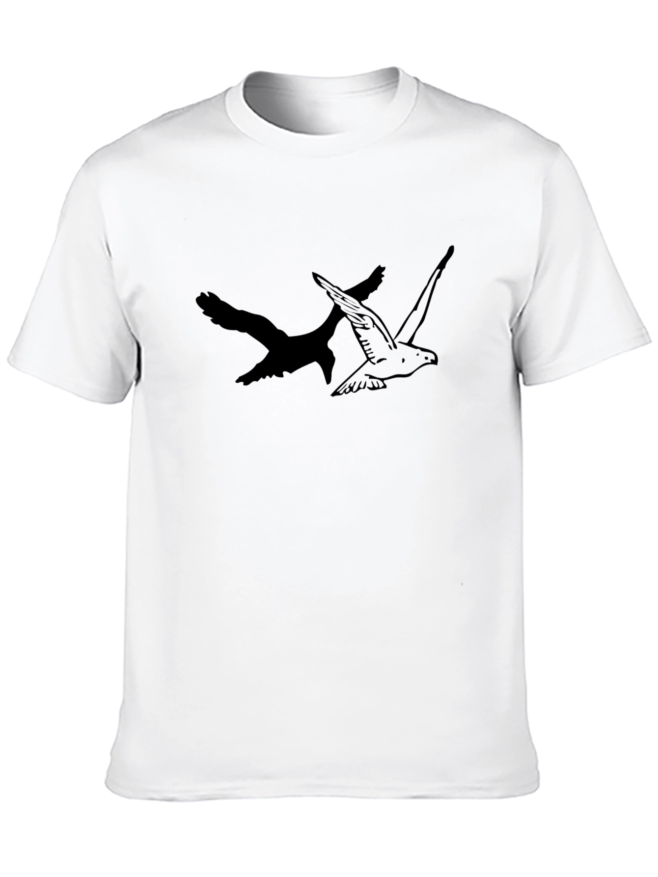 Black Men's Black Bird Graphic Tee view 10