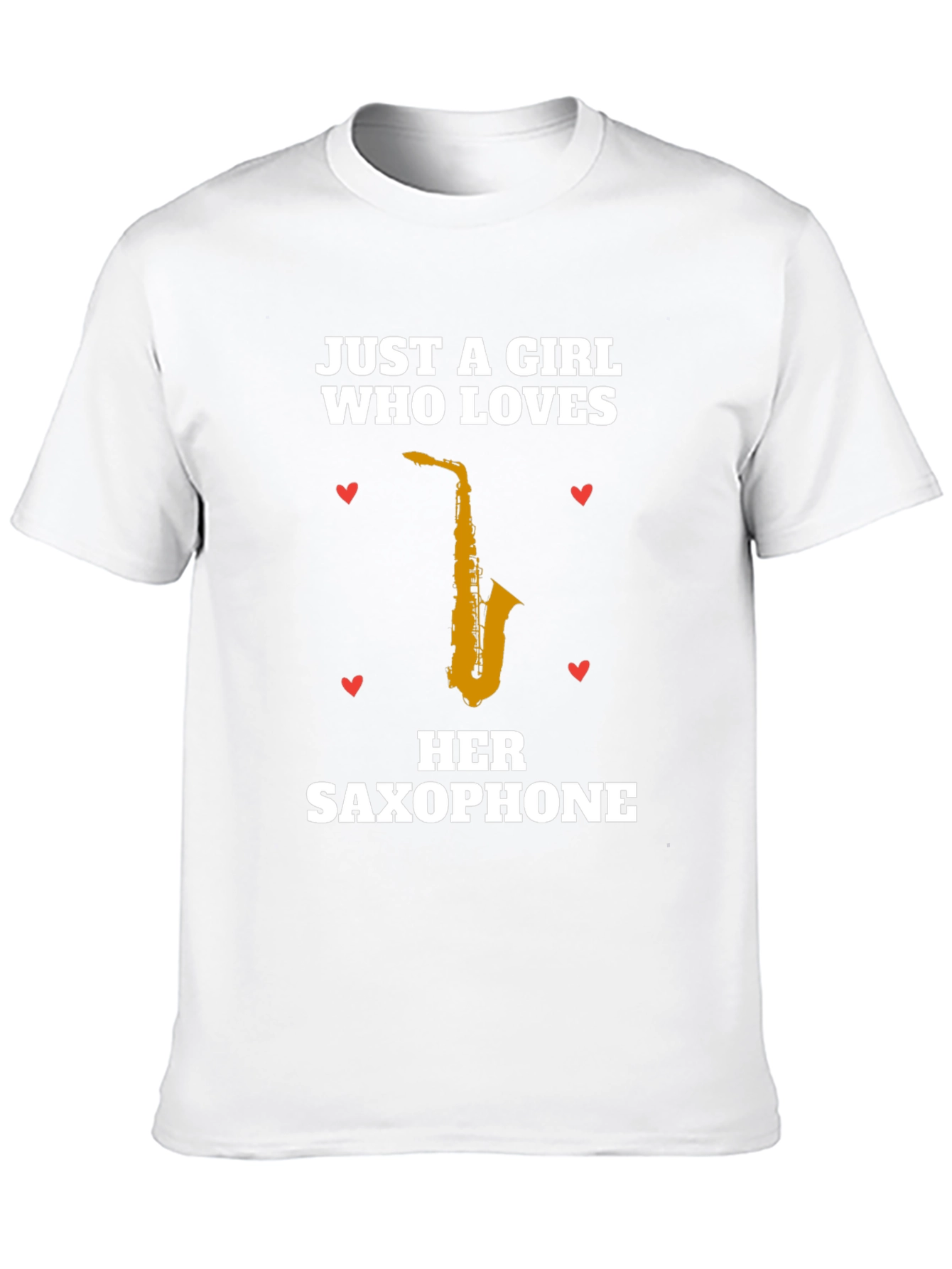 Black Just A Girl Who Loves Her Saxophone T-Shirt view 10