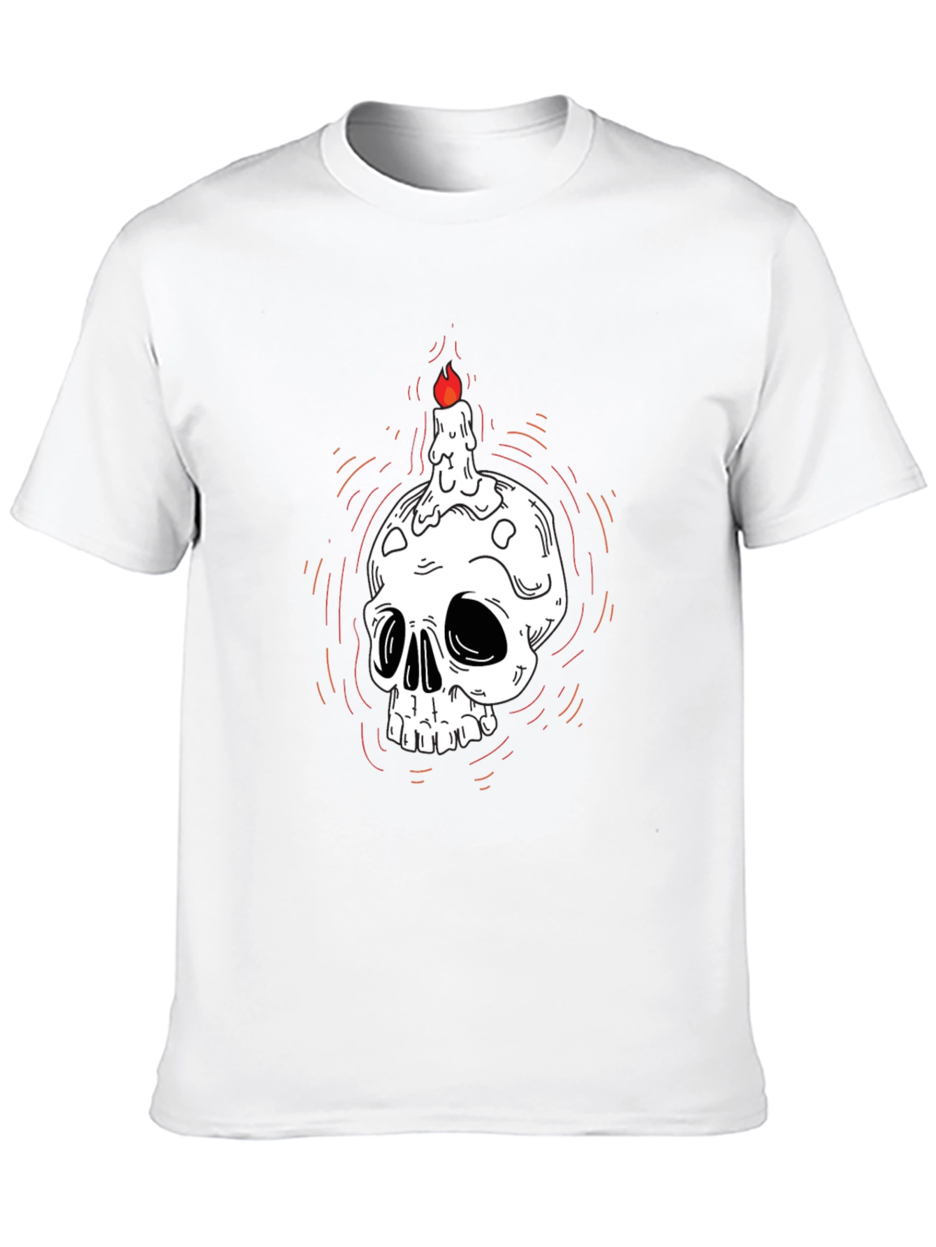 Black Skull Candle Graphic Tee - Dark Humor T-Shirt view 10
