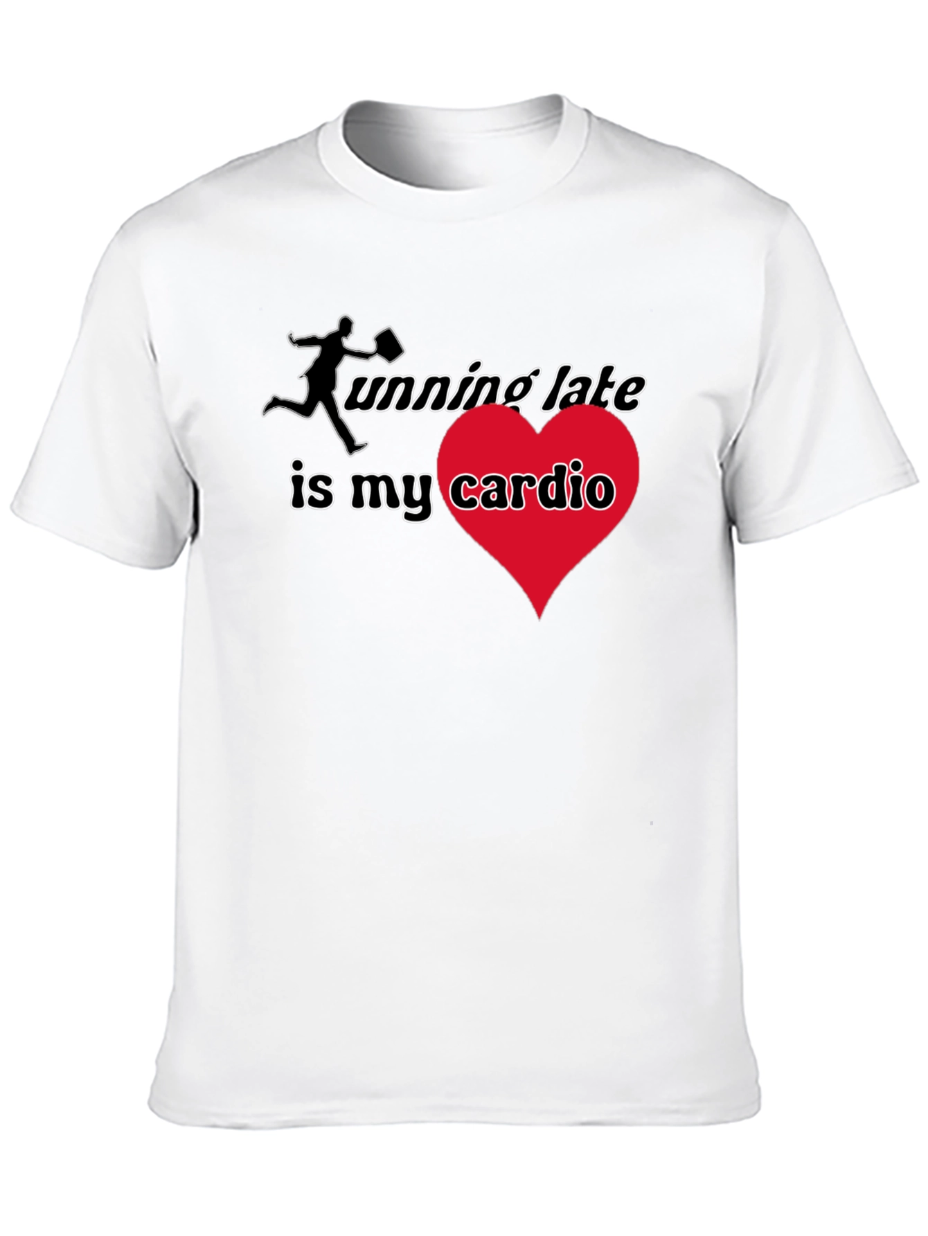 Black Running Late Cardio T-Shirt - Black view 10