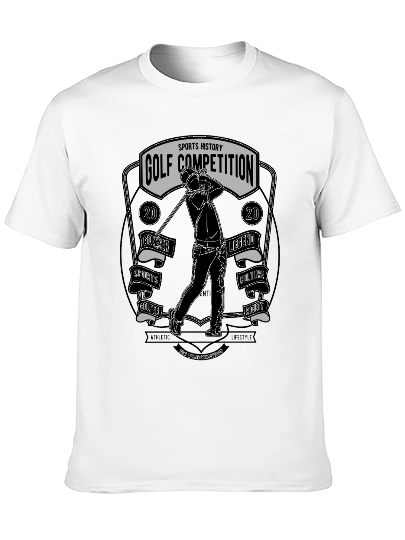 Black Golf Competition Graphic T-Shirt view 10