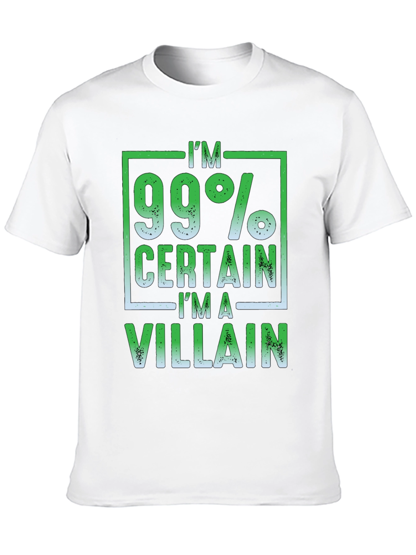Black 99% Certain I'm a Villain Graphic T-Shirt view 10