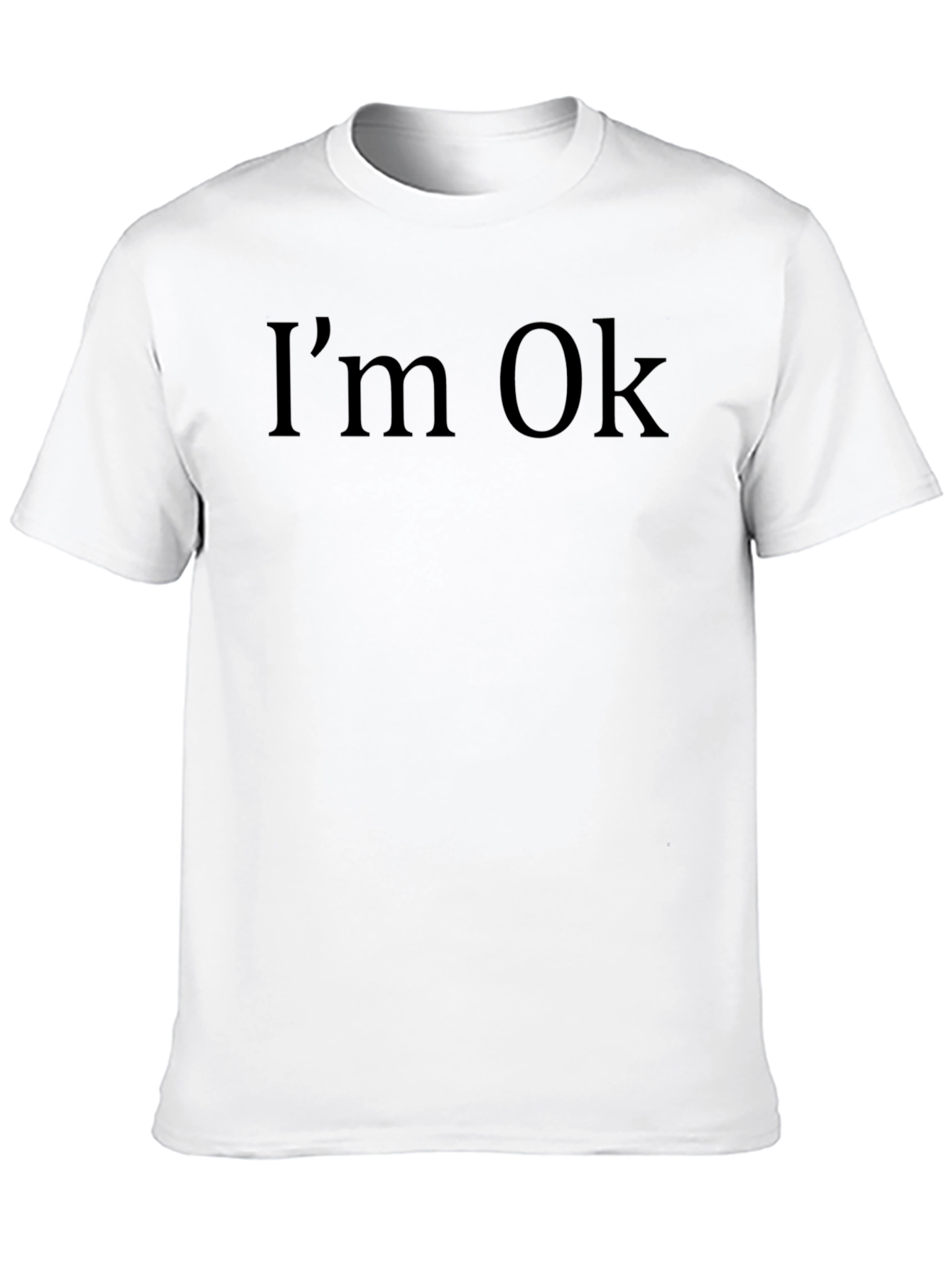 Black I'm Ok Graphic Tee - Black Casual T-Shirt view 10
