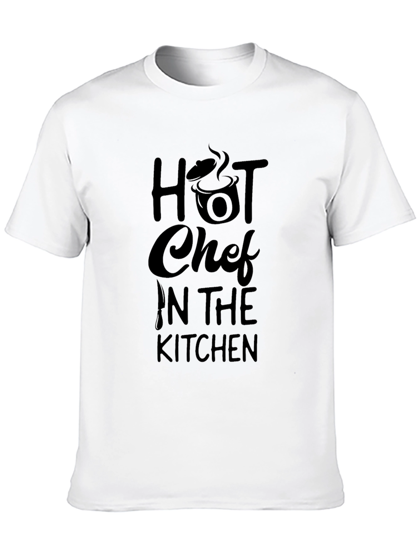Hot Chef in the Kitchen Black T-Shirt - 10