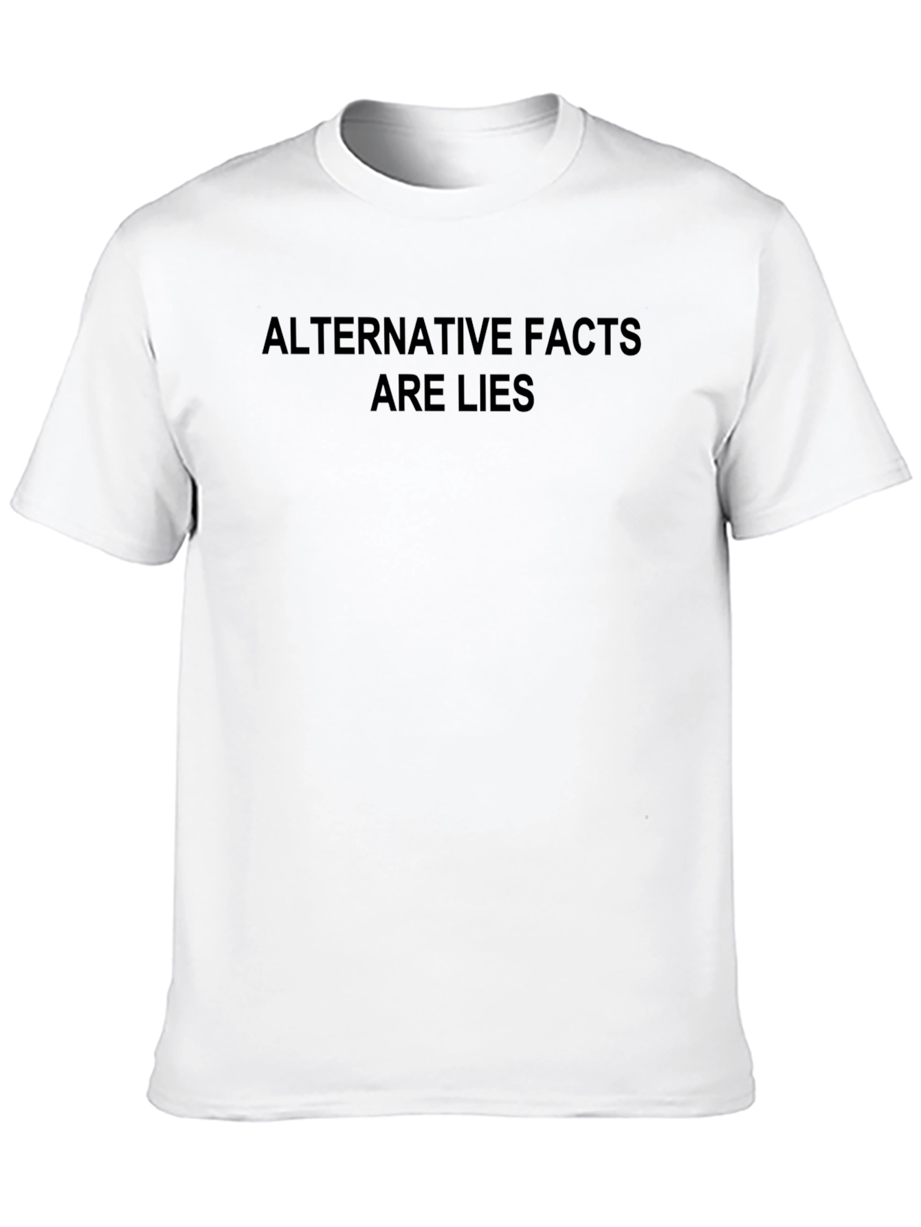 Black Alternative Facts Are Lies Graphic T-Shirt view 10