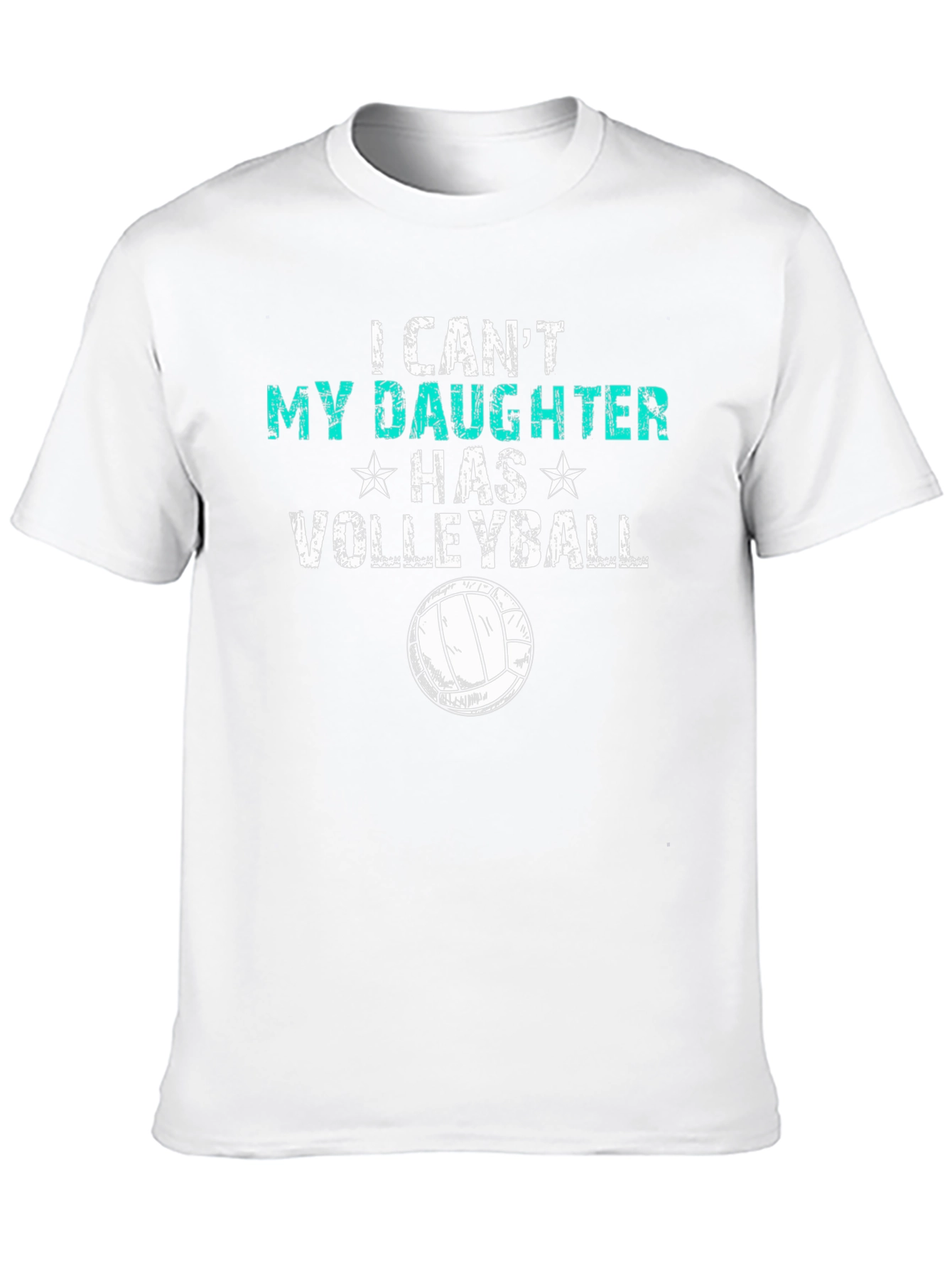 Black Volleyball Dad T-Shirt - I Can't, Daughter Has Volleyball view 10