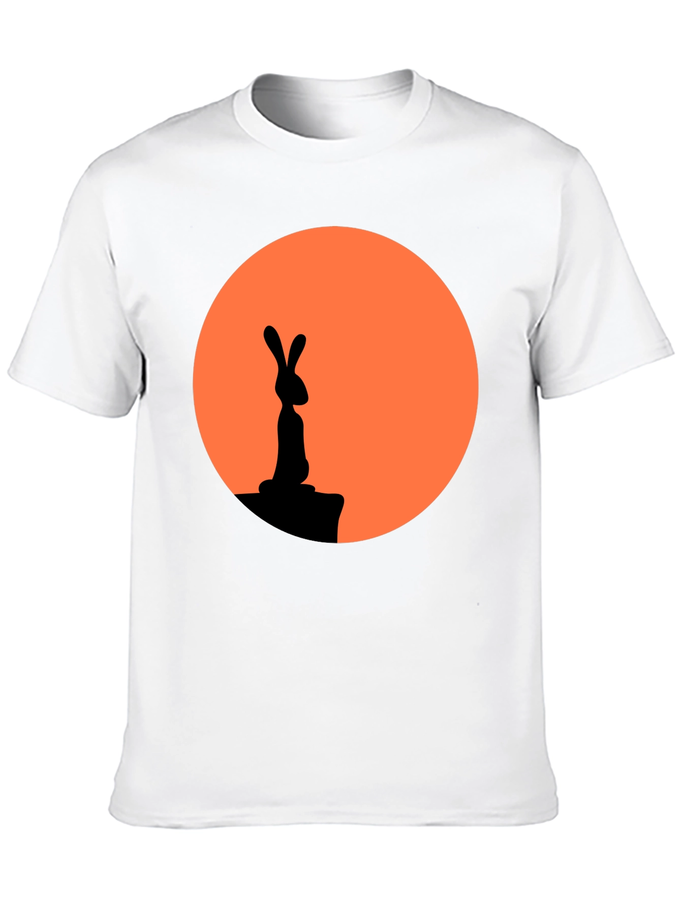 Black Rabbit Silhouette Graphic Tee view 10