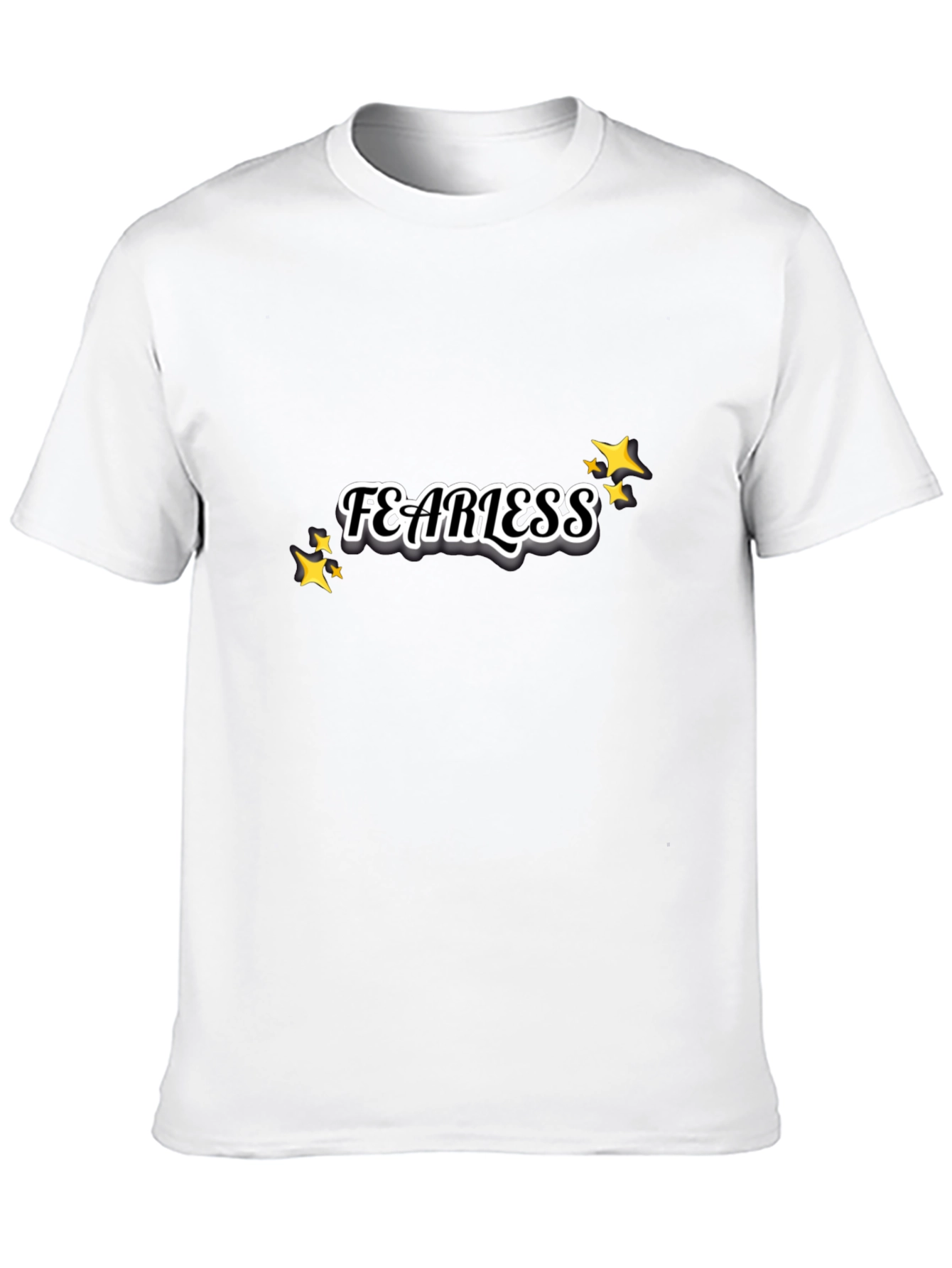 Black Fearless Graphic Black T-Shirt view 10