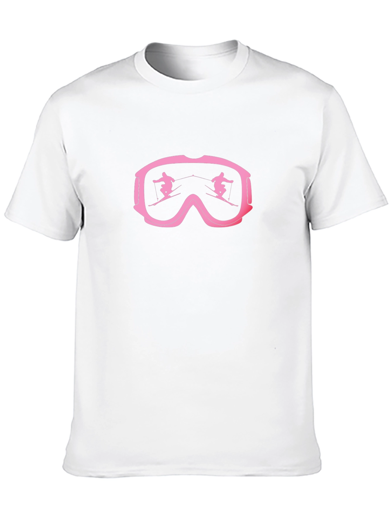 Skier Goggle Graphic Tee - Black Cotton T-Shirt - 10