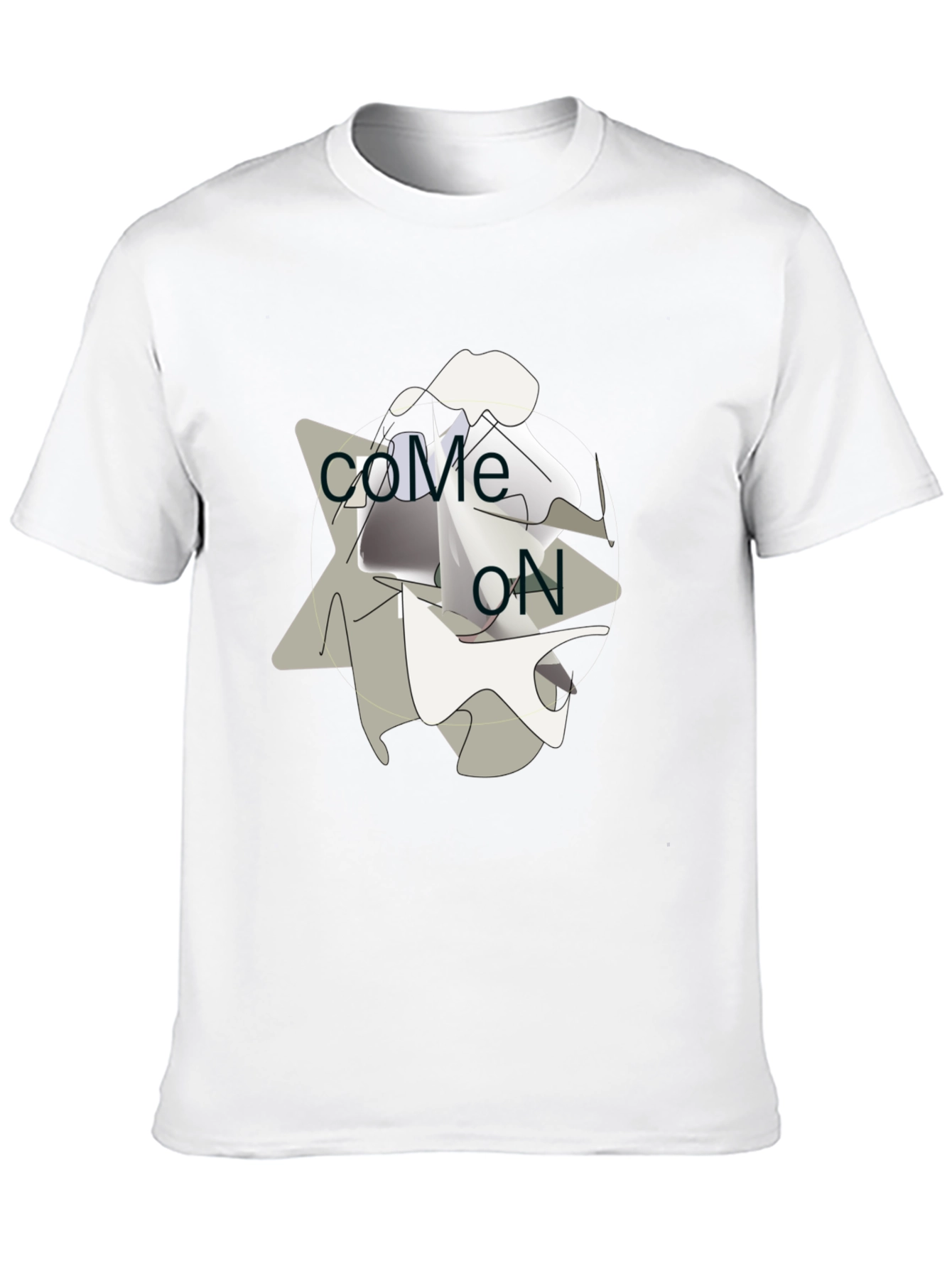 Black Come On Graphic Tee - Modern Casual T-Shirt view 10