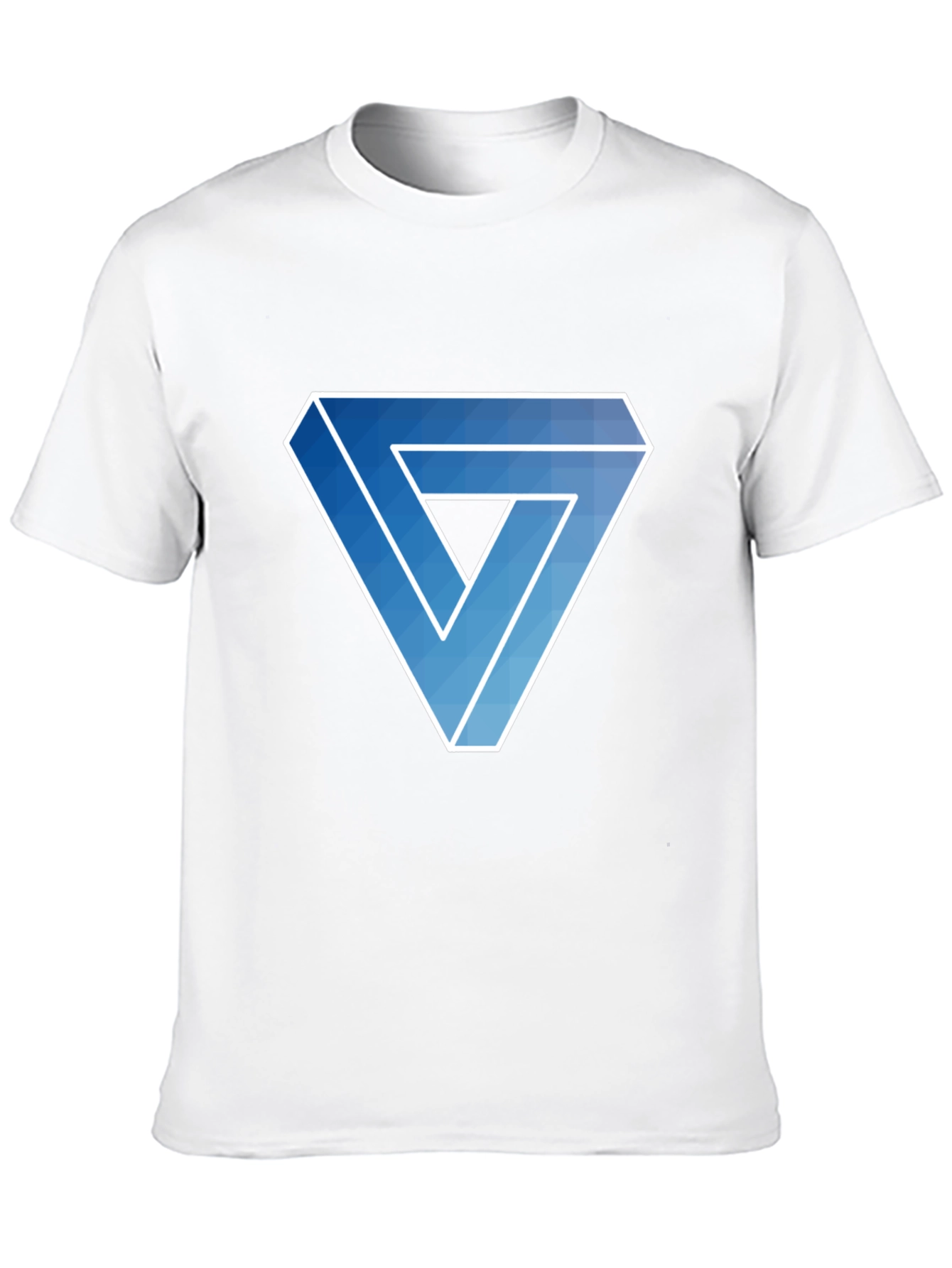 Black Impossible Triangle Graphic Tee - Optical Illusion Design view 10