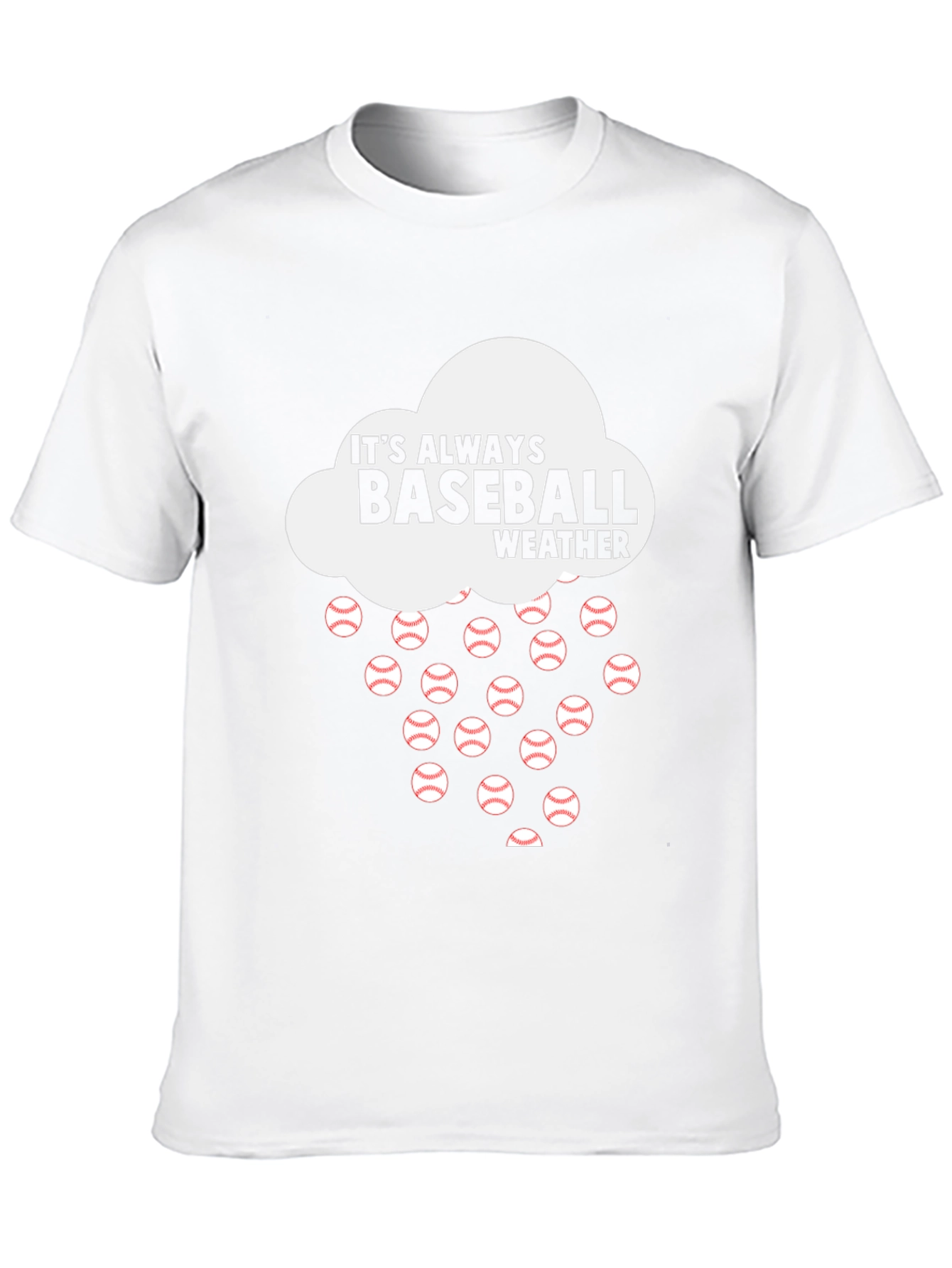 Black Baseball Weather T-Shirt view 10