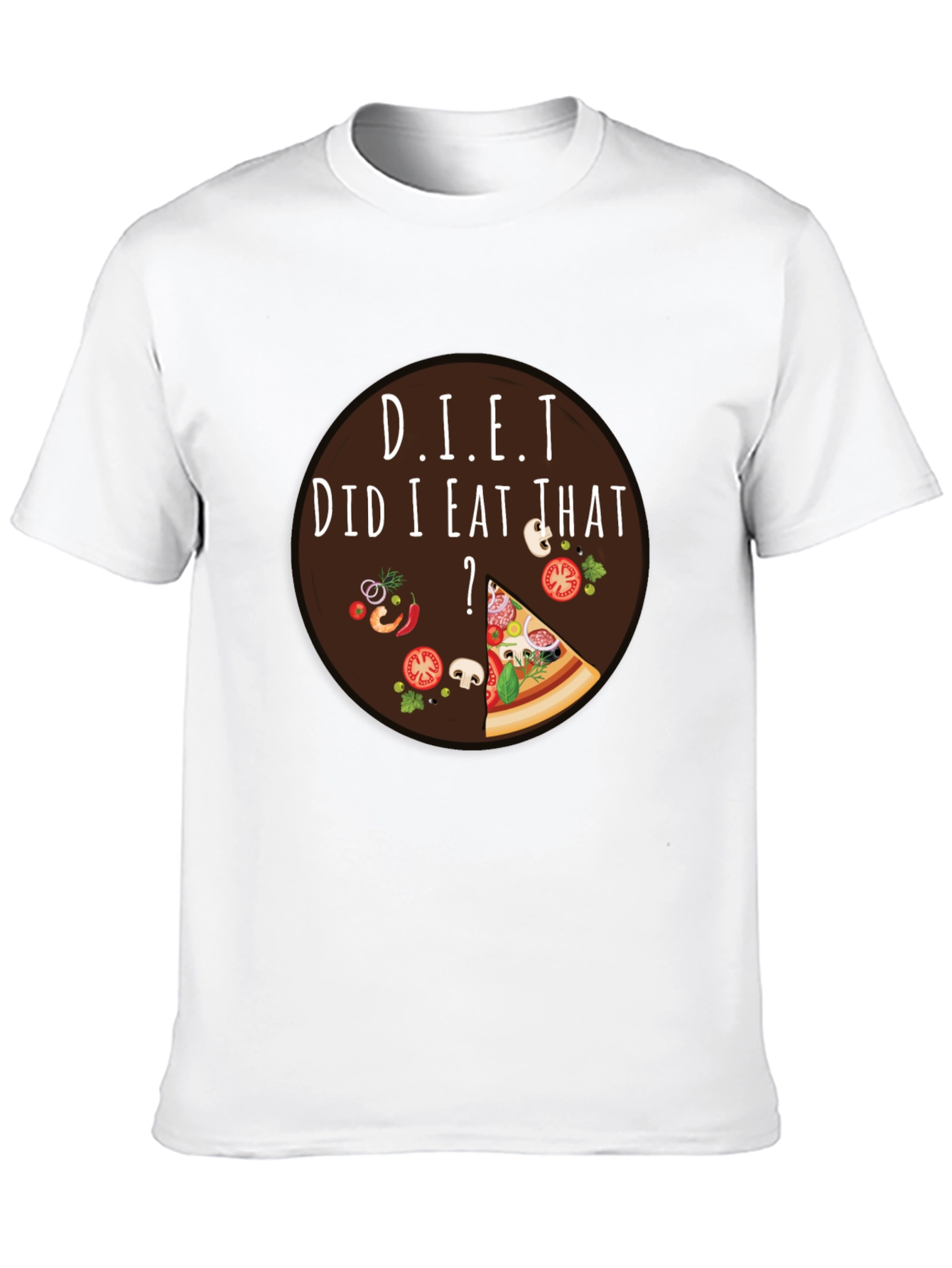 Black Diet Did I Eat That Pizza T-Shirt view 10