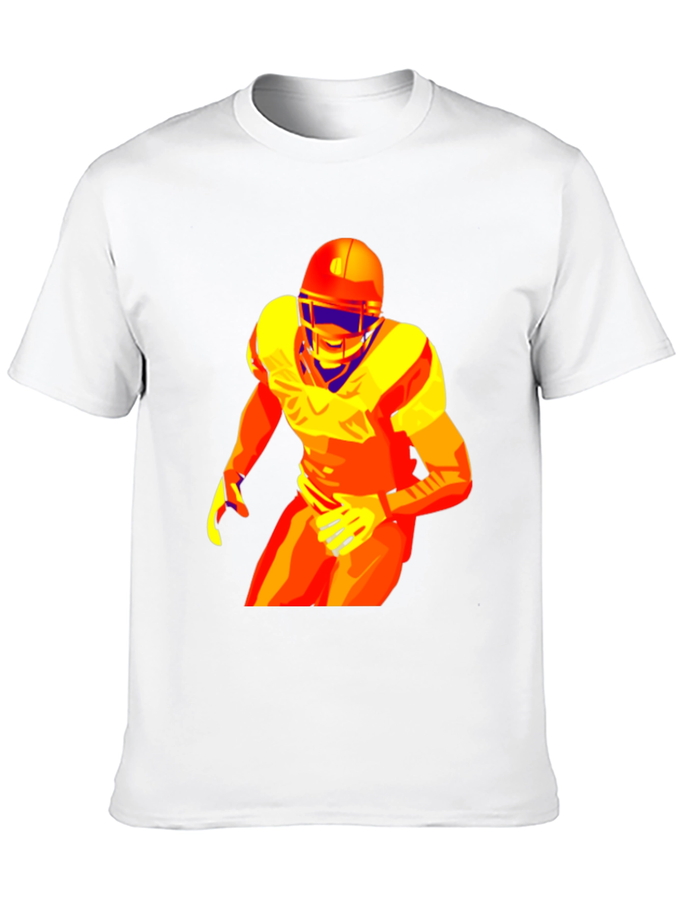 Black Football Player Graphic Tee - Premium Cotton Blend view 10