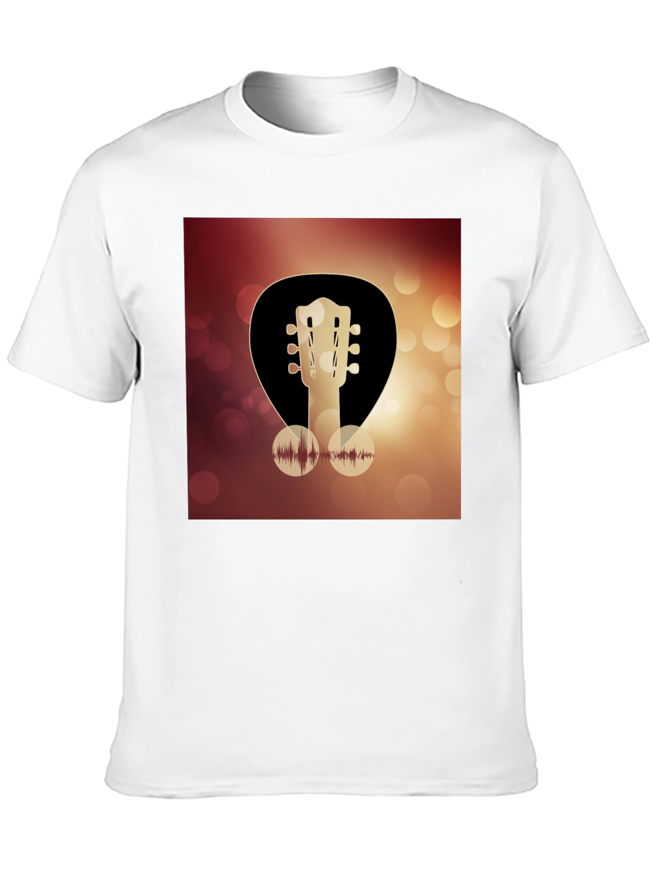 Black Guitar Headstock Graphic Tee - Music Lover T-Shirt view 10