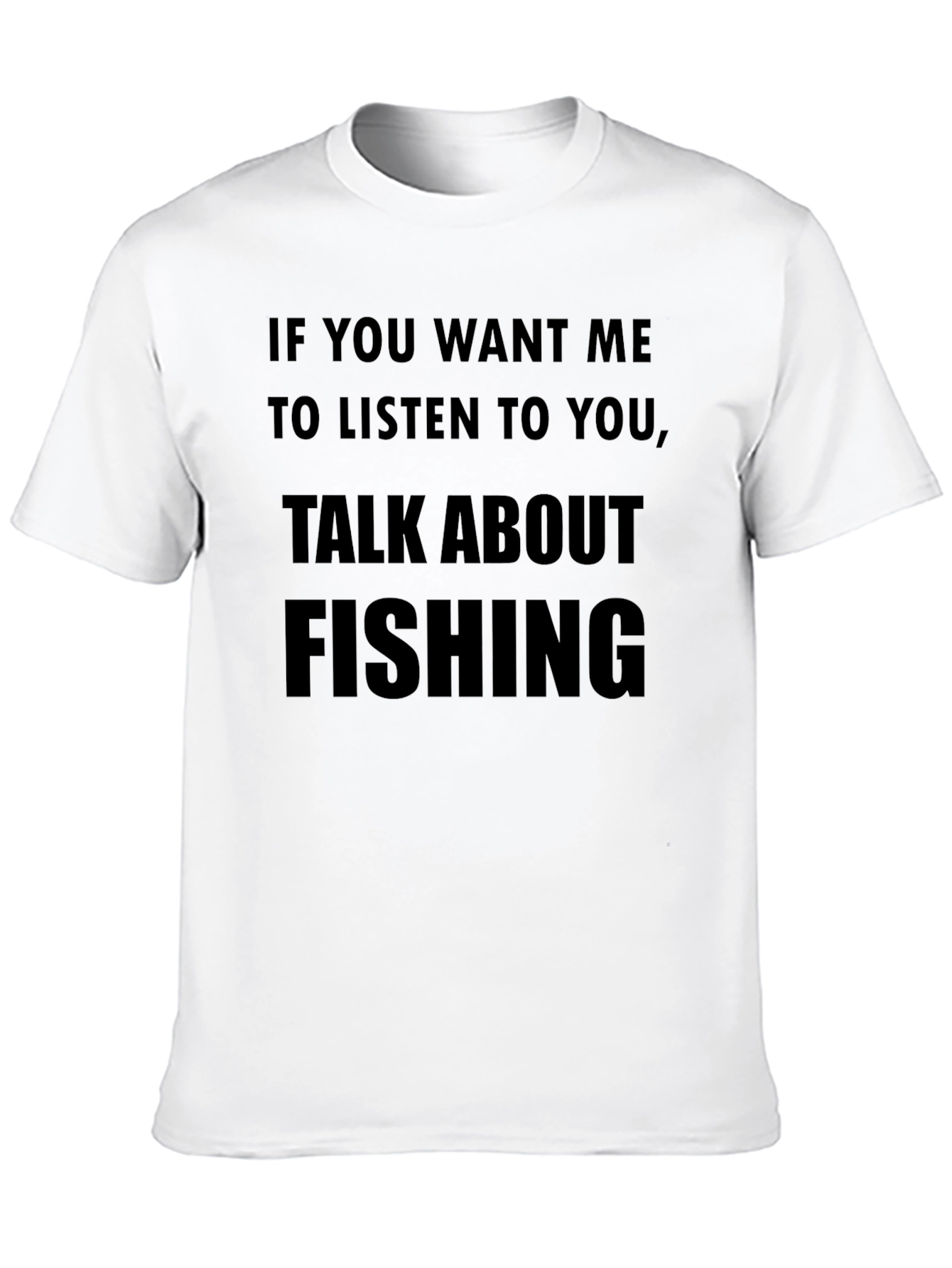 Black Fishing Talk Black T-Shirt - Mens Graphic Tee view 10