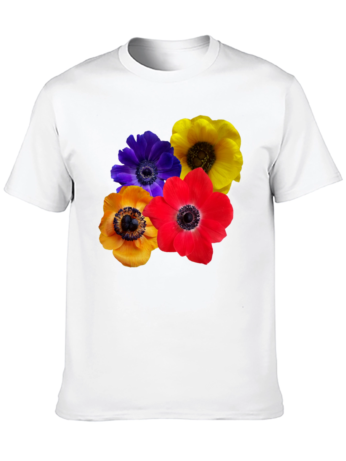 Black Floral Anemone T-Shirt view 10