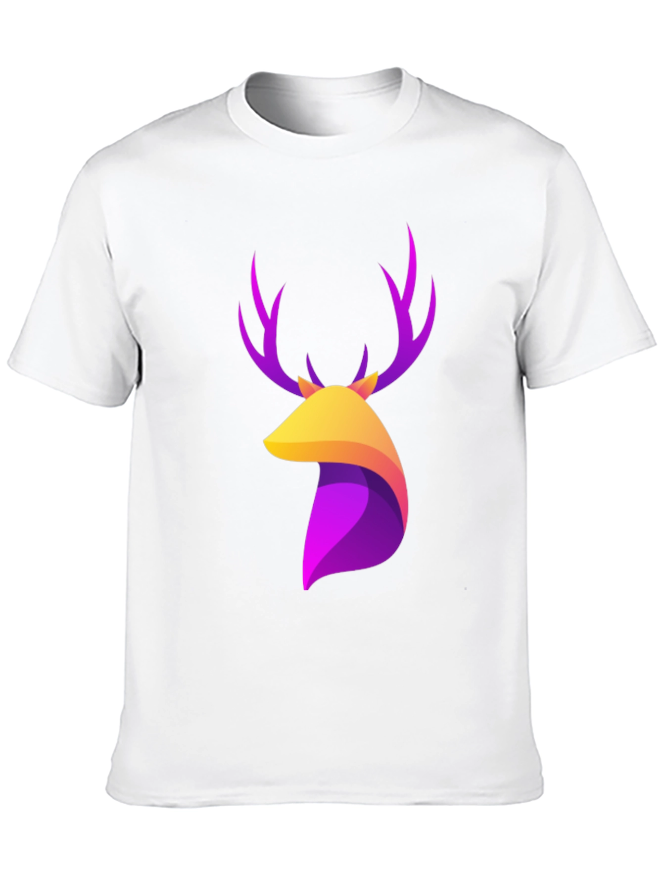 Black Stylish Deer Graphic T-Shirt - Modern Design view 10