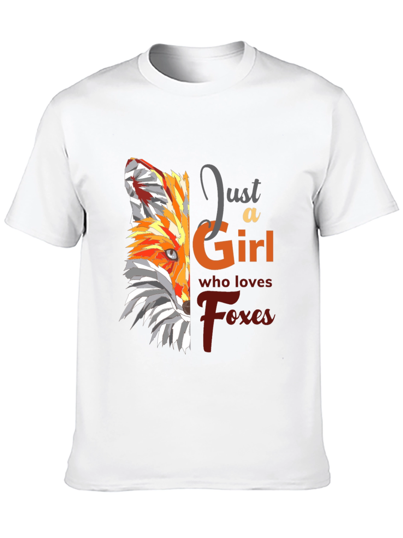 Black Fox Lover T-Shirt - "Just a Girl Who Loves Foxes" view 10