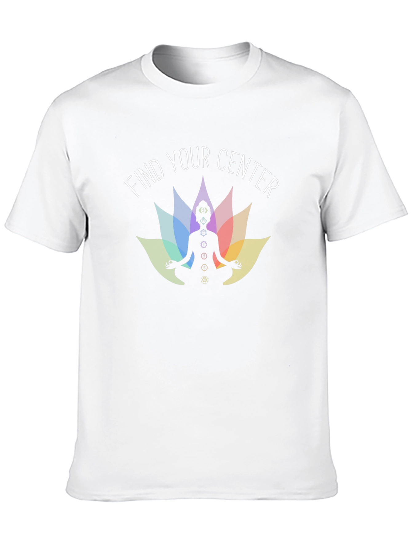 Black Find Your Center Yoga Chakra Graphic T-Shirt view 10