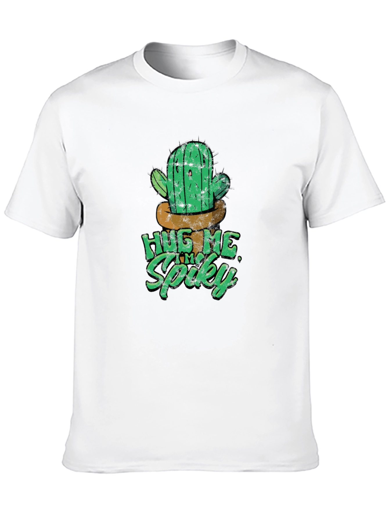 Black Hug Me I'm Spiky Cactus T-Shirt view 10