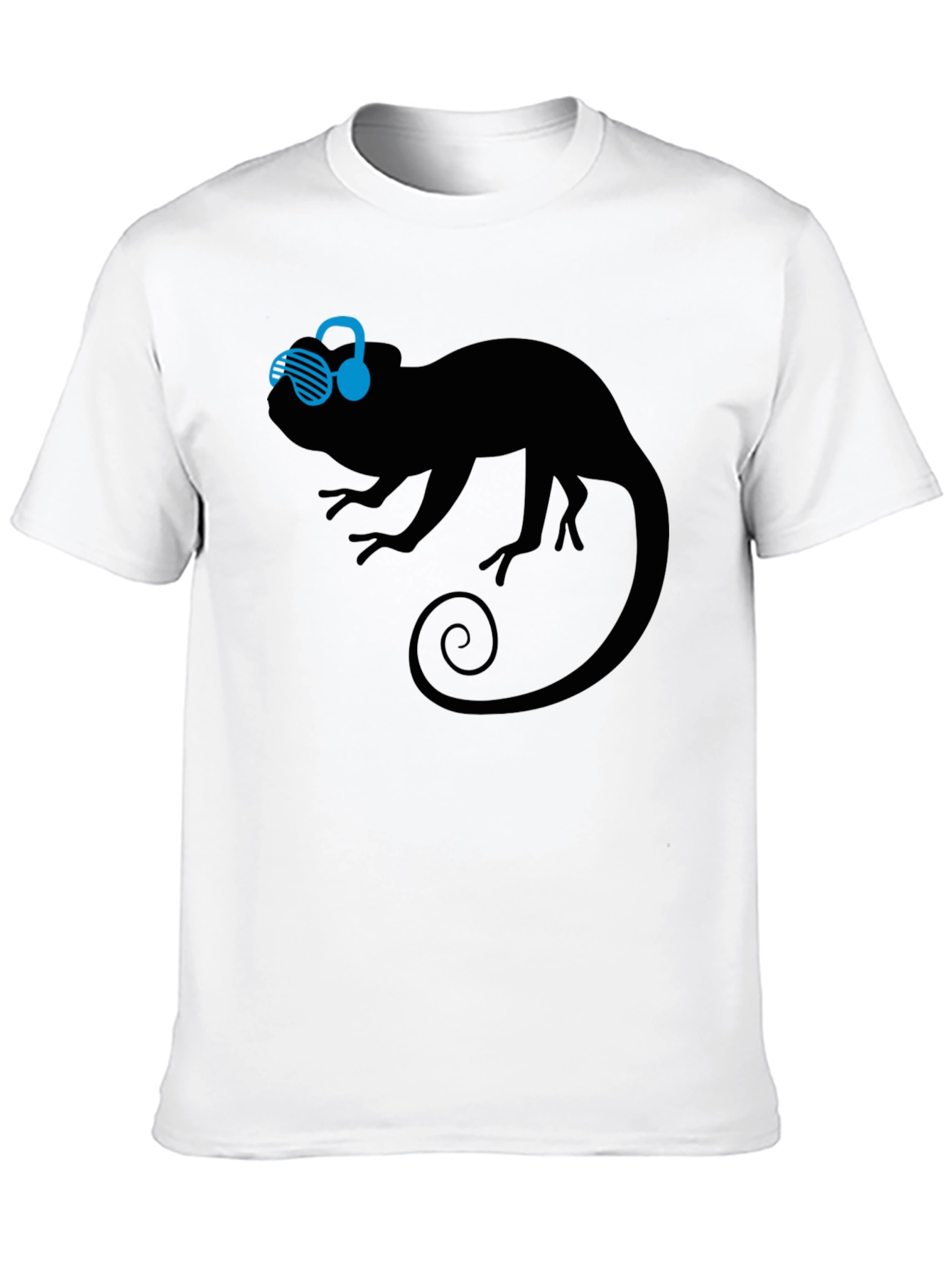 Black Cool Chameleon Graphic Tee view 10