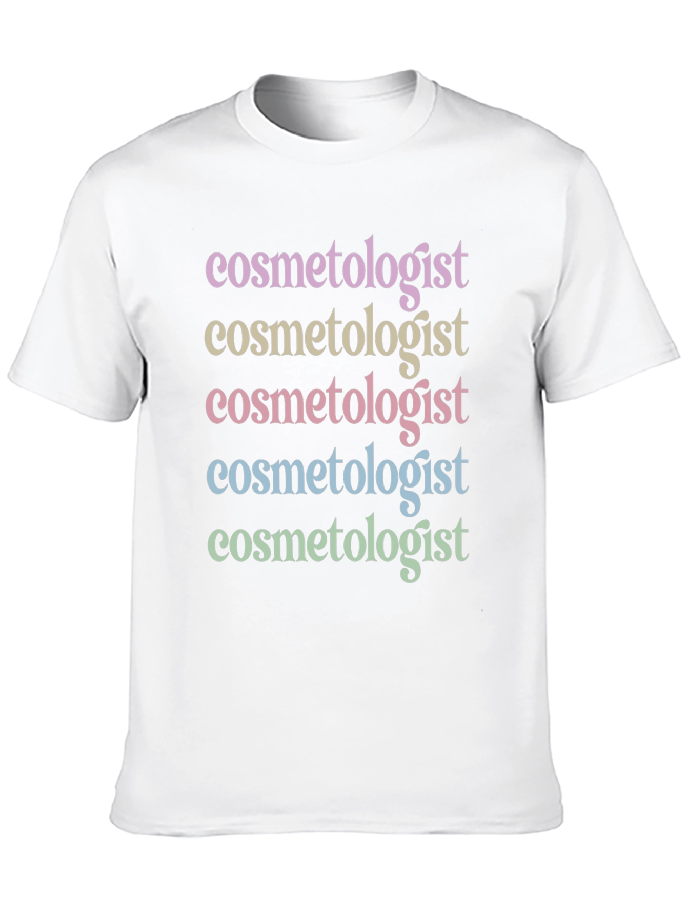 Black Cosmetologist Stacked Text T-Shirt view 10