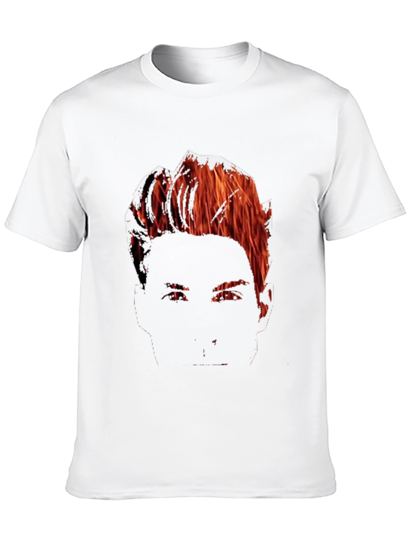 Black Fiery Face Graphic Tee - Bold Statement Shirt view 10