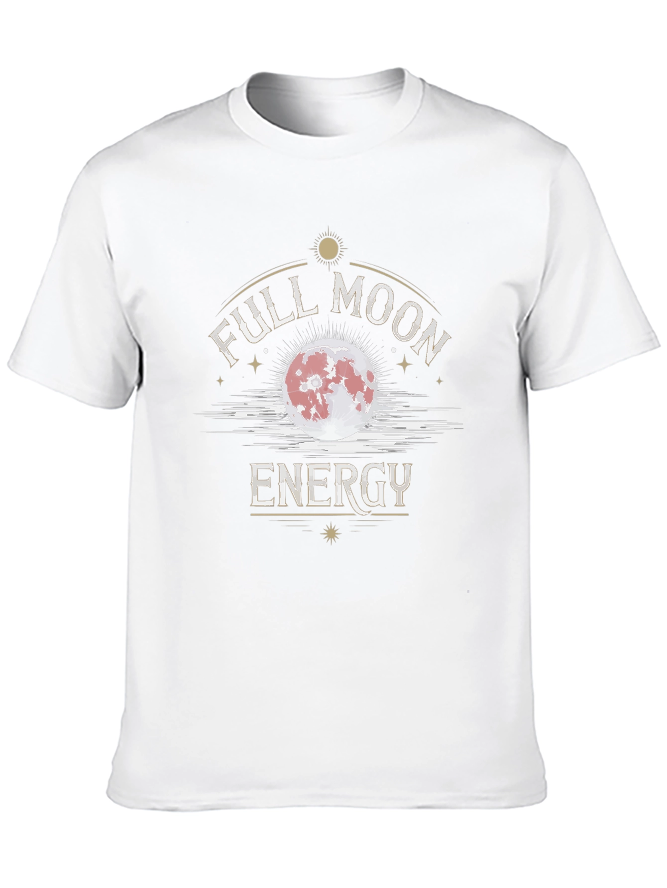 Black Full Moon Energy Graphic T-Shirt - Black Cotton Tee view 10