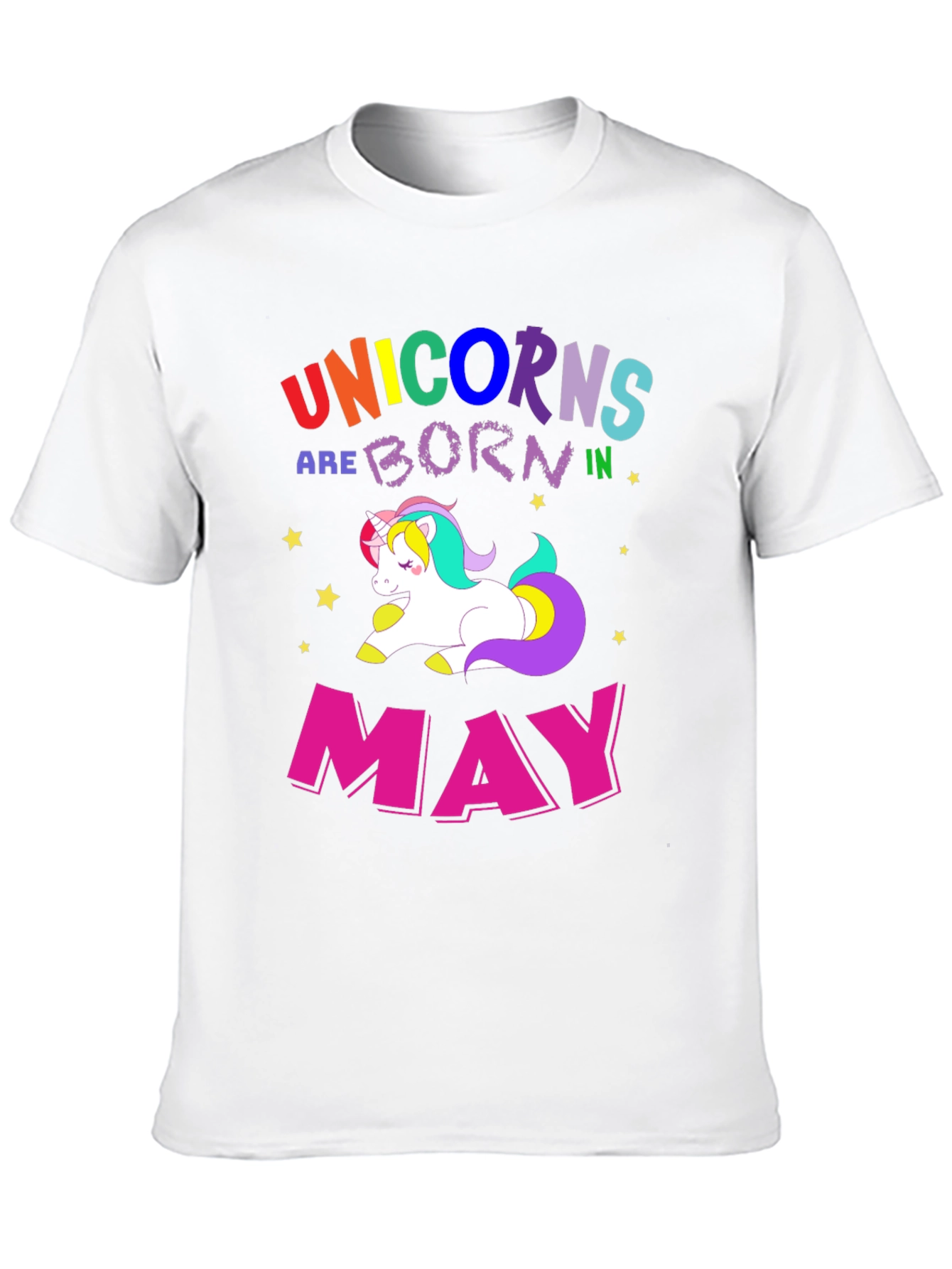 Black Unicorns Born in May T-Shirt view 10