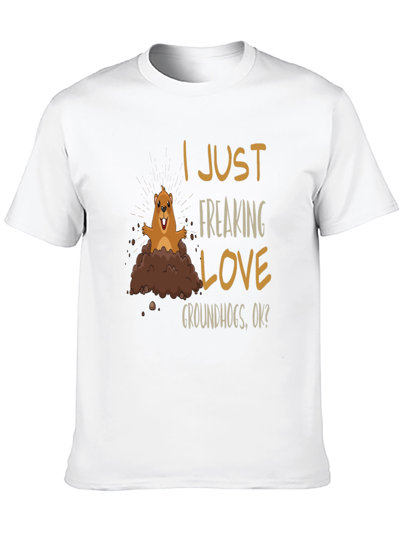 Black I Love Groundhogs T-Shirt - Unisex Black Tee view 10