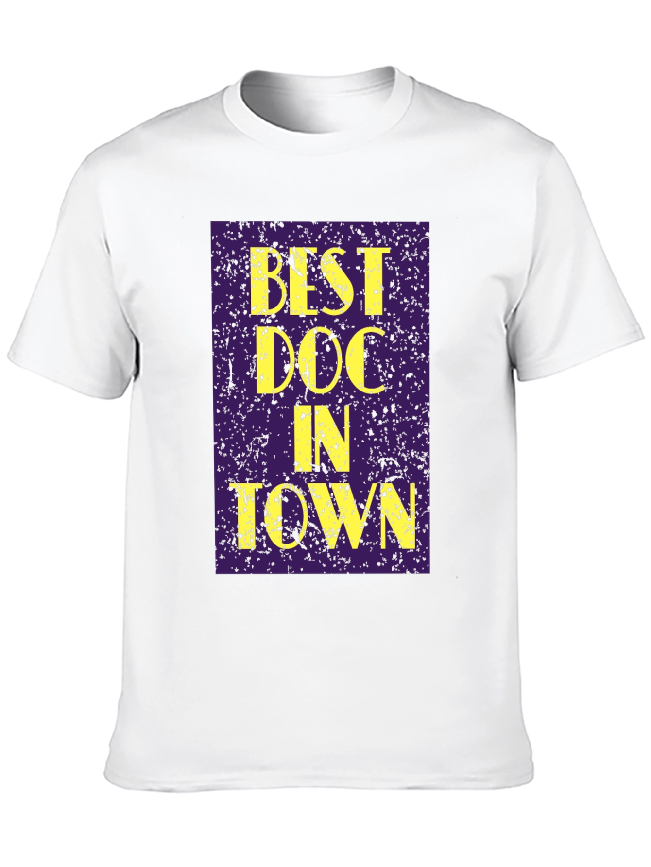 Black Best Doc In Town Graphic Tee - Novelty Doctor T-Shirt view 10