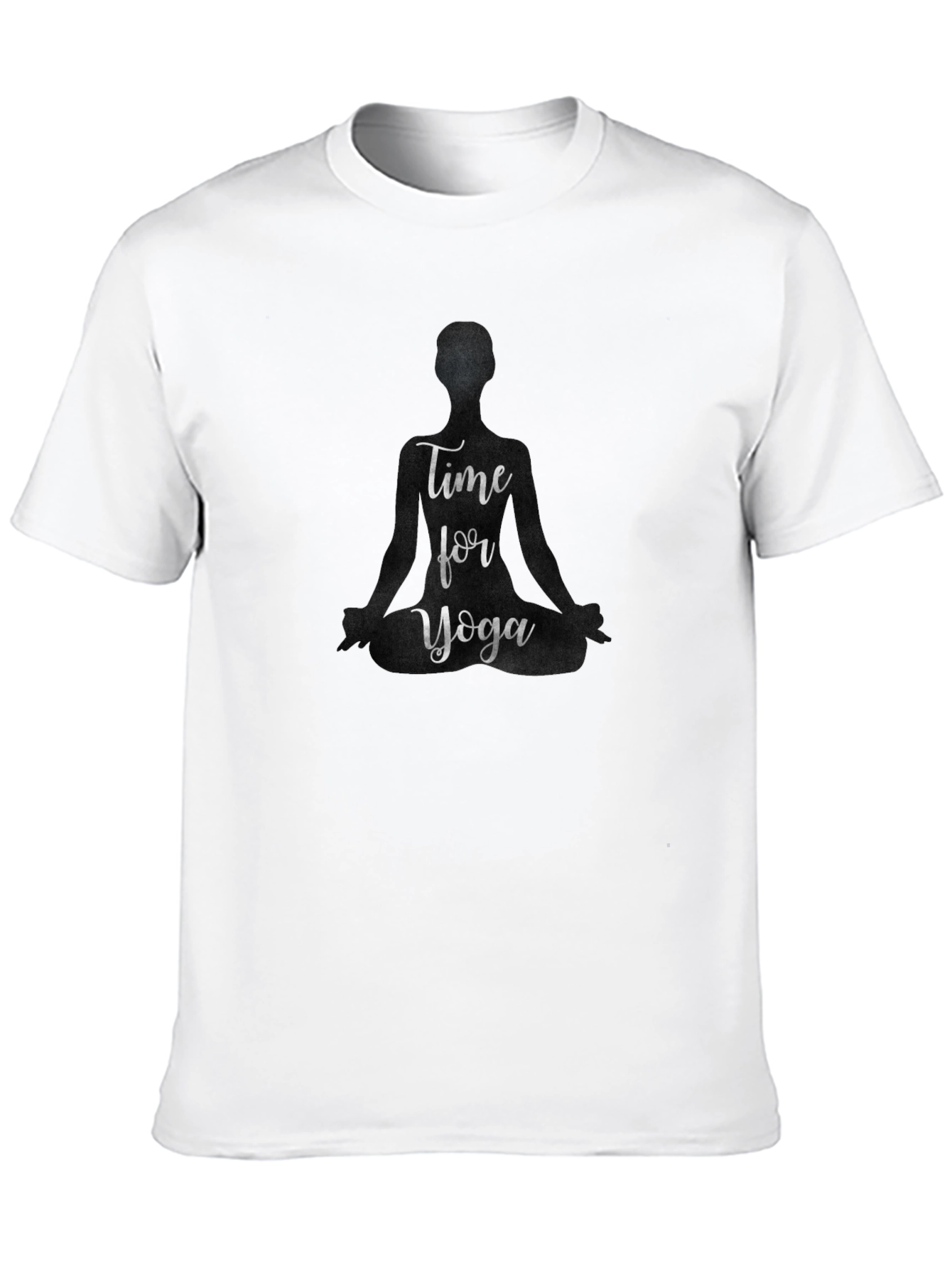Black Time for Yoga Graphic Tee - Meditation T-Shirt view 10