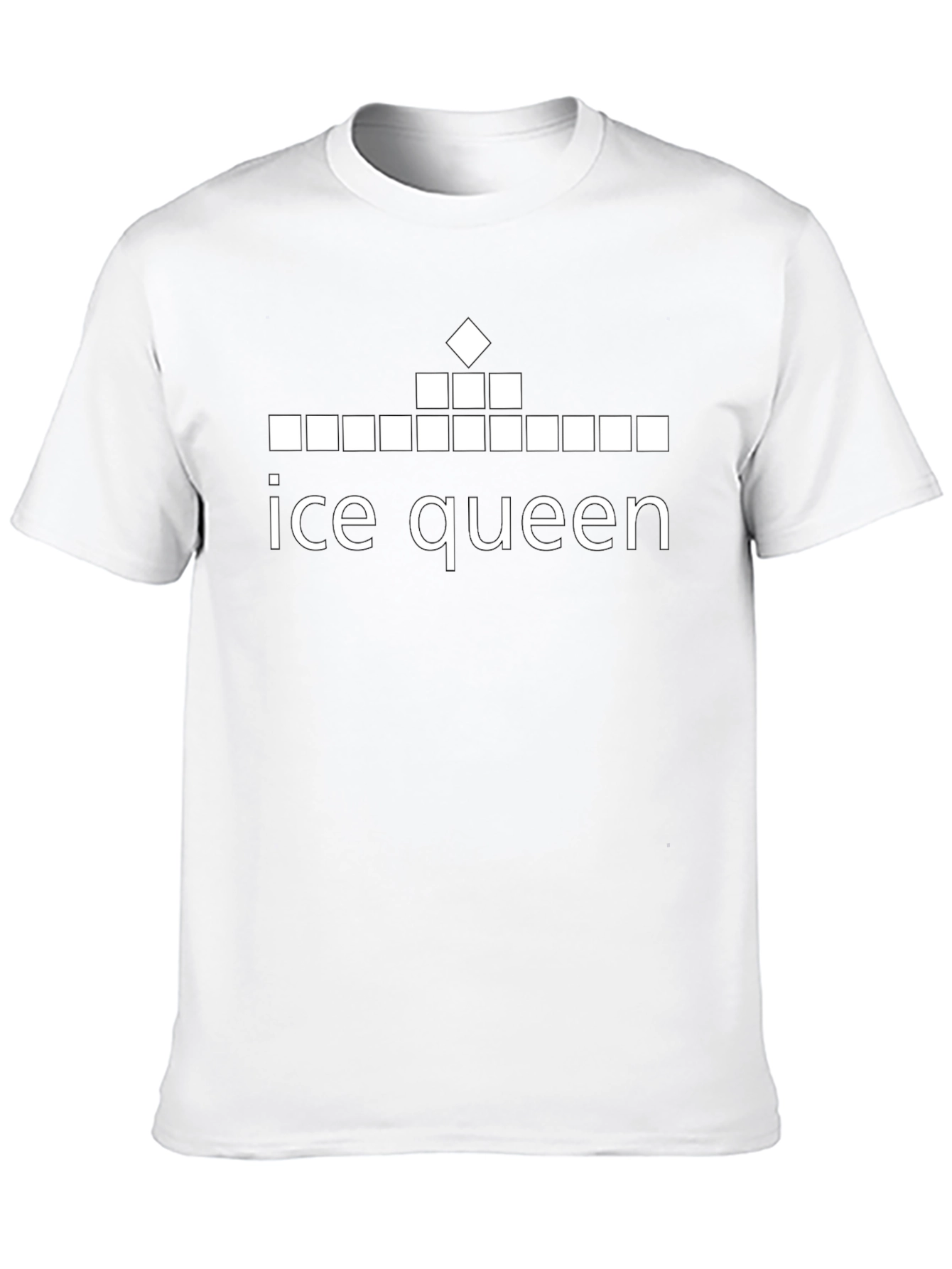 Black Ice Queen Graphic Tee - Novelty Black T-Shirt view 10