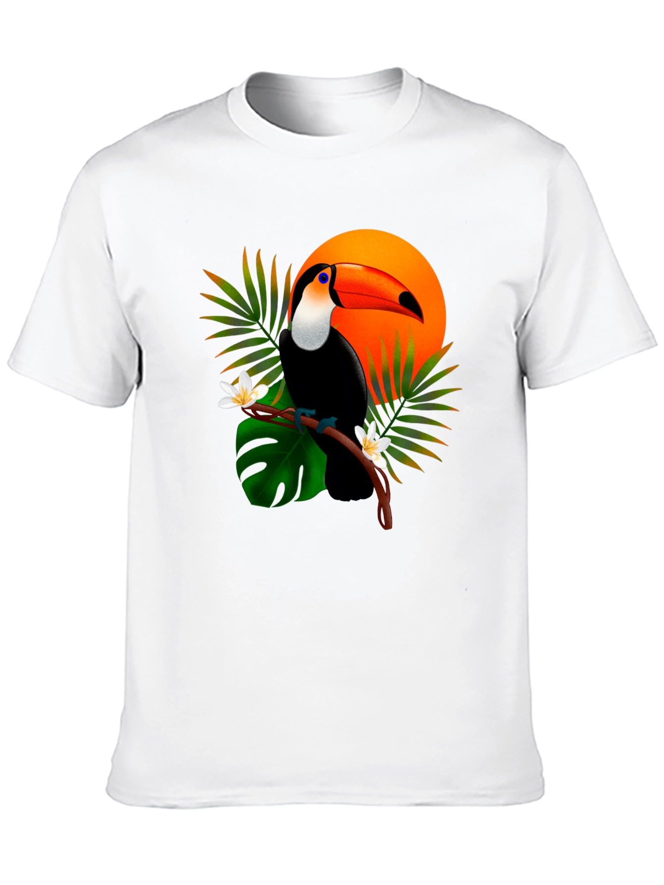 Black Tropical Toucan T-Shirt - Vibrant Graphic Tee view 10