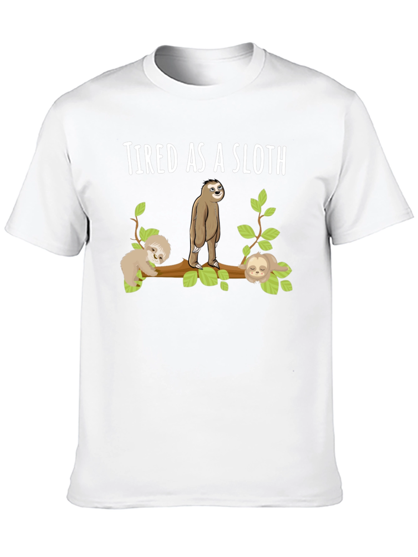 Black Tired As A Sloth T-Shirt Funny Sloth Tee view 10
