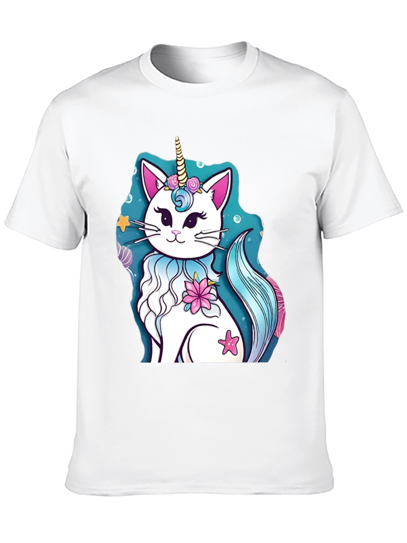 Black Unicat T-Shirt - Cat Unicorn Design view 10