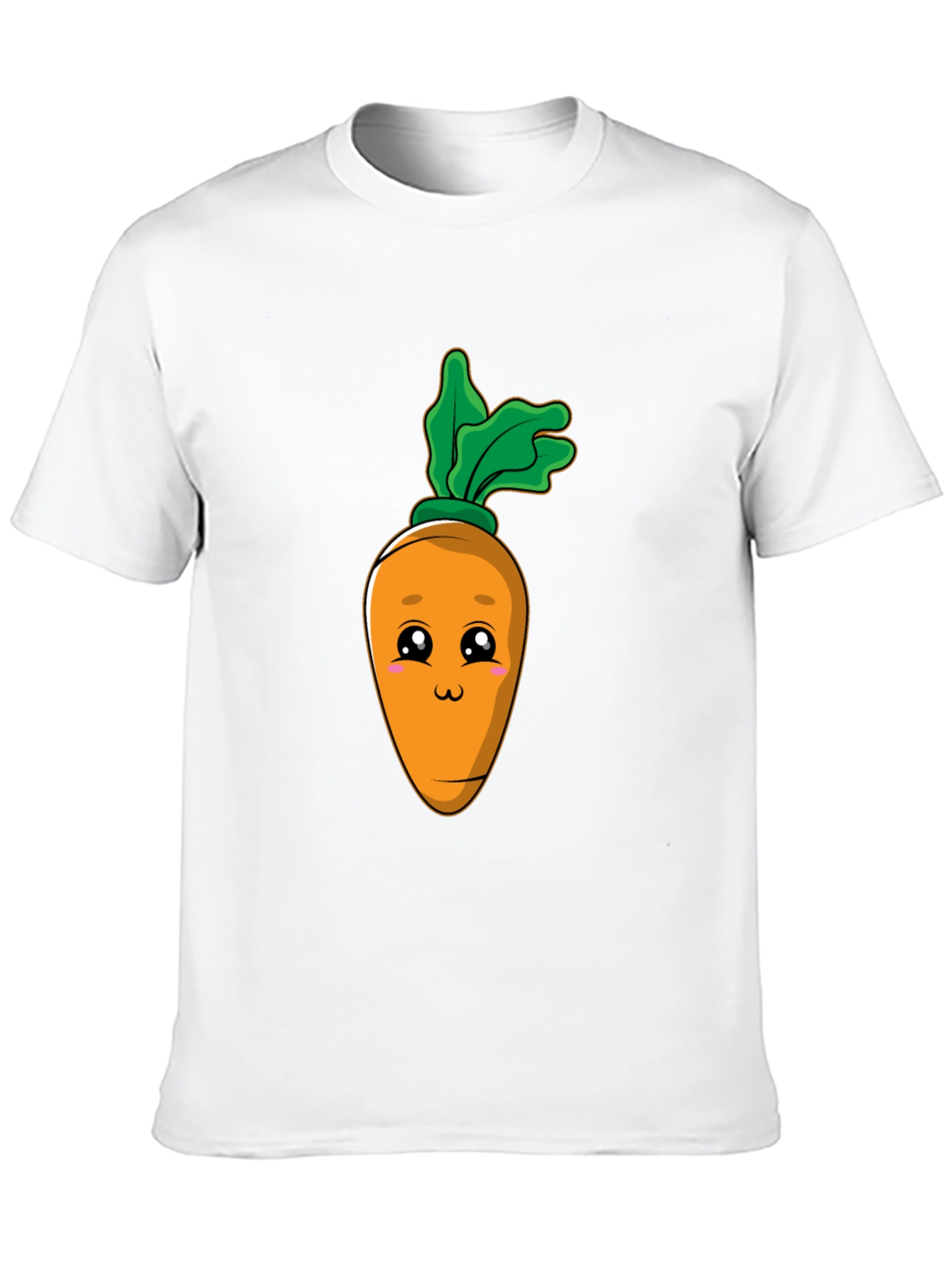 Black Cute Carrot Graphic Tee - Black Cotton Blend T-Shirt view 10