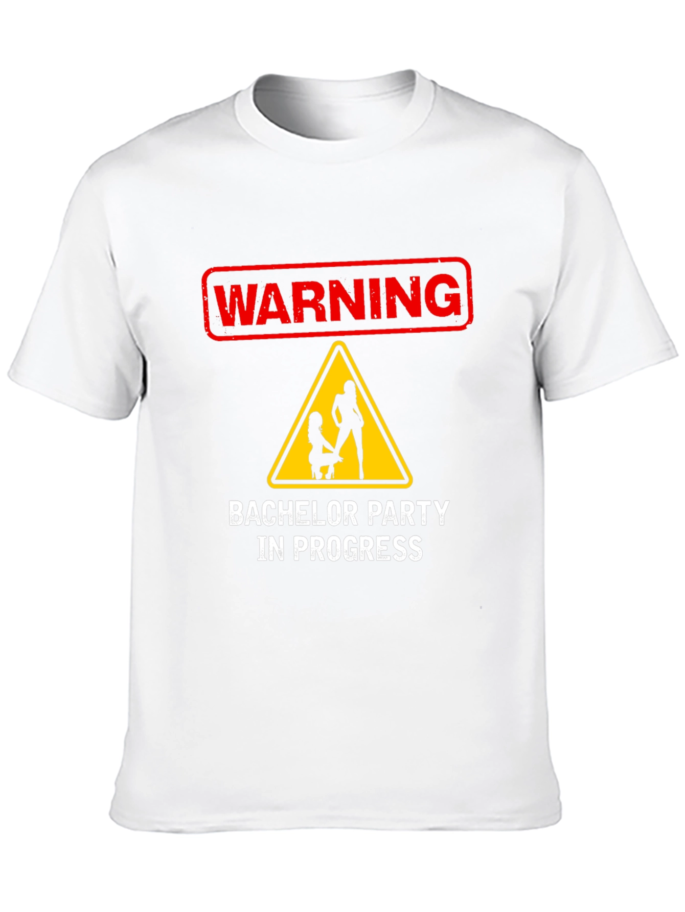 Black Warning: Bachelor Party in Progress T-Shirt view 10